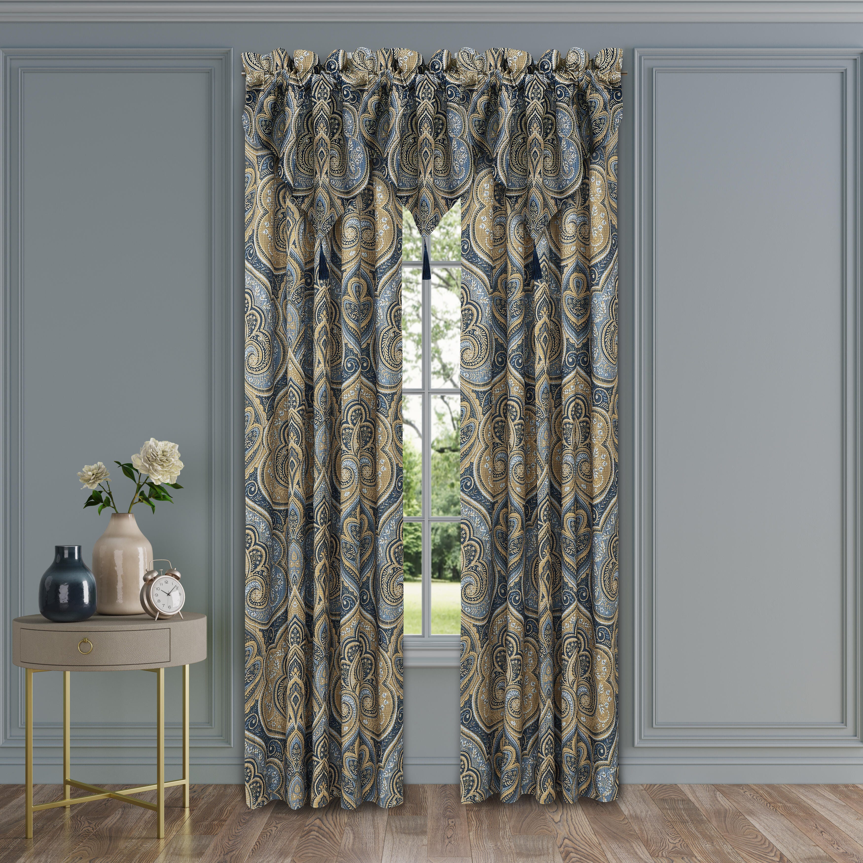 Royal Court Messina Ascot Valance, Navy, large
