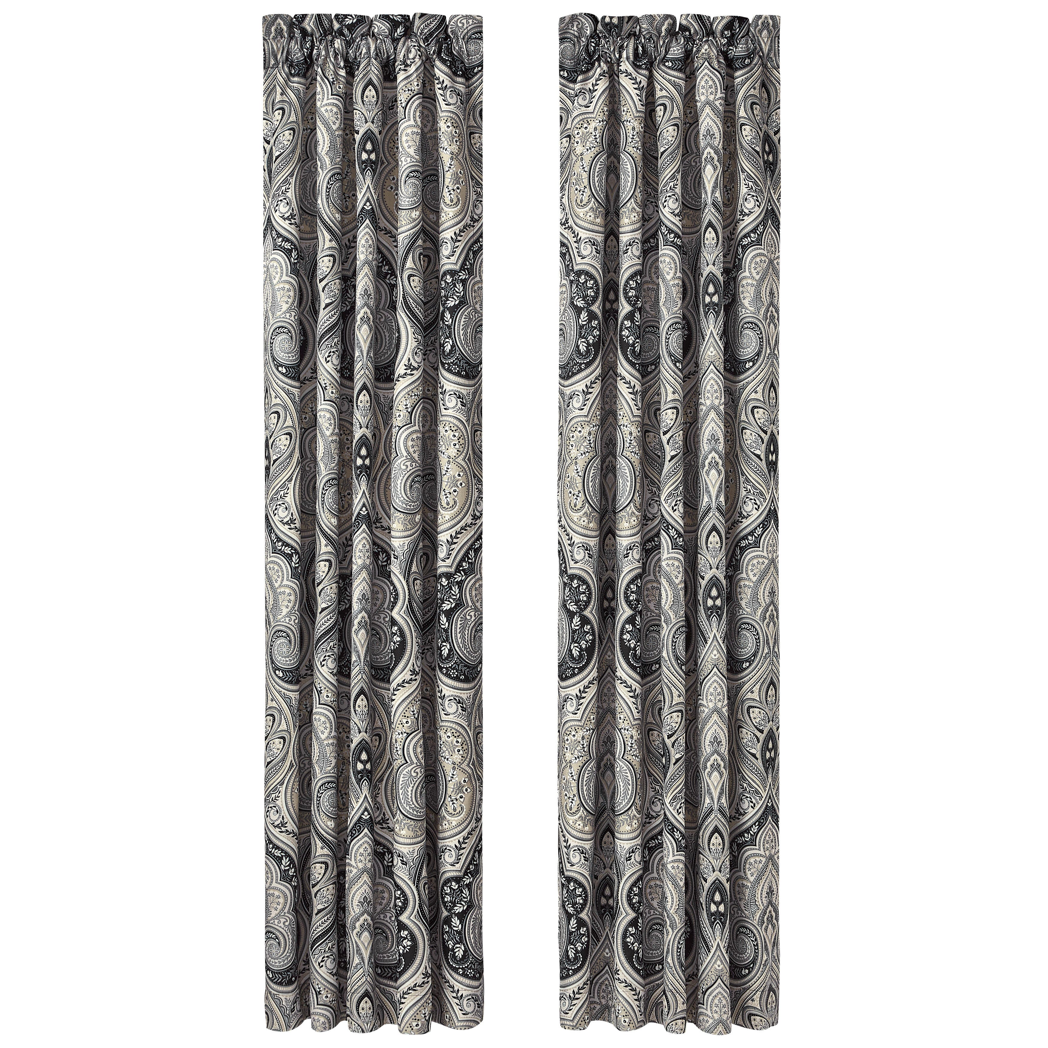 Royal Court Messina Window Panel Pair, Black, large