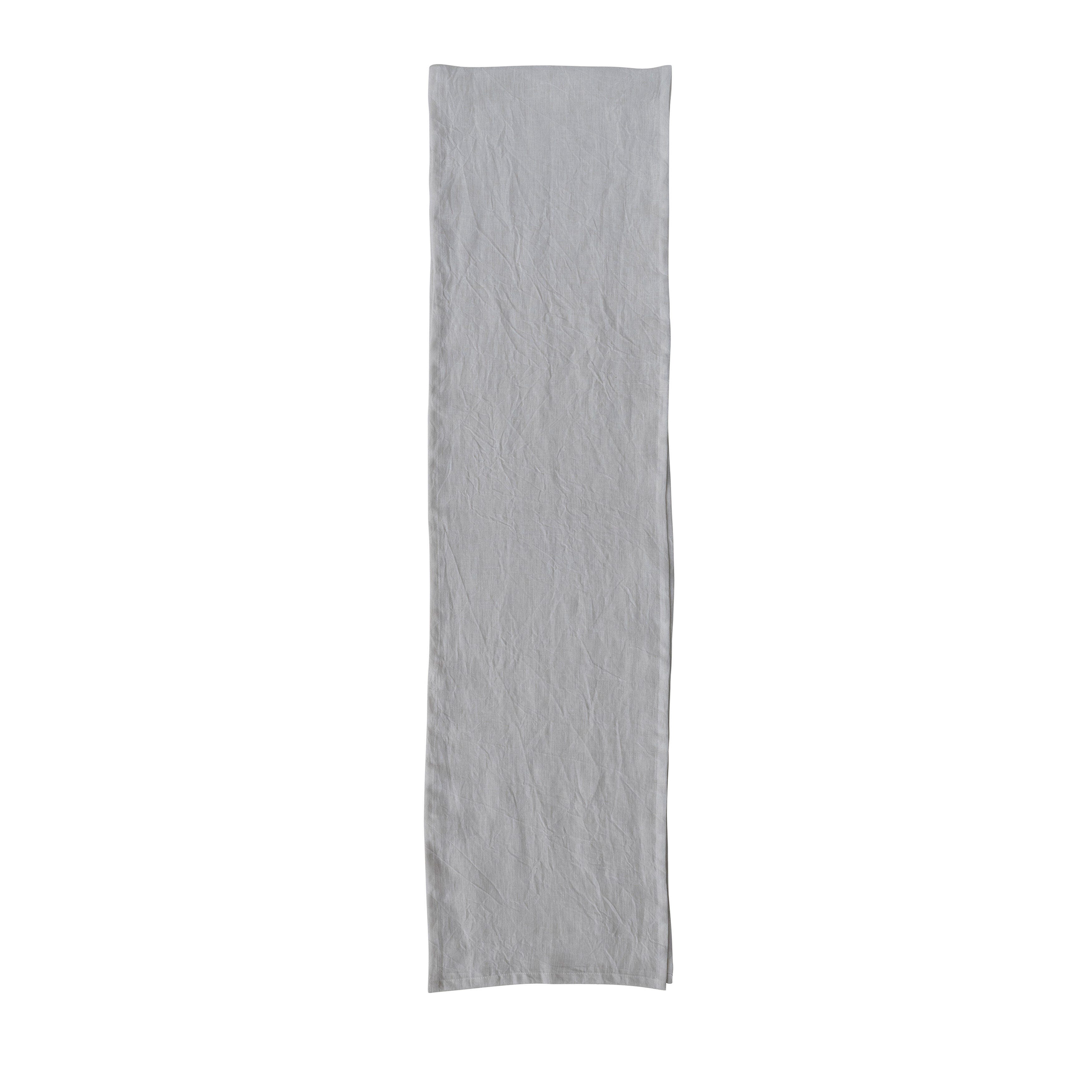 Storied Home Stonewashed Linen Table Runner, , large