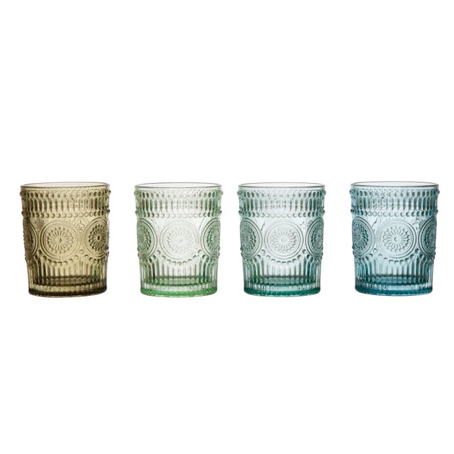 Storied Home Embossed Drinking Glass