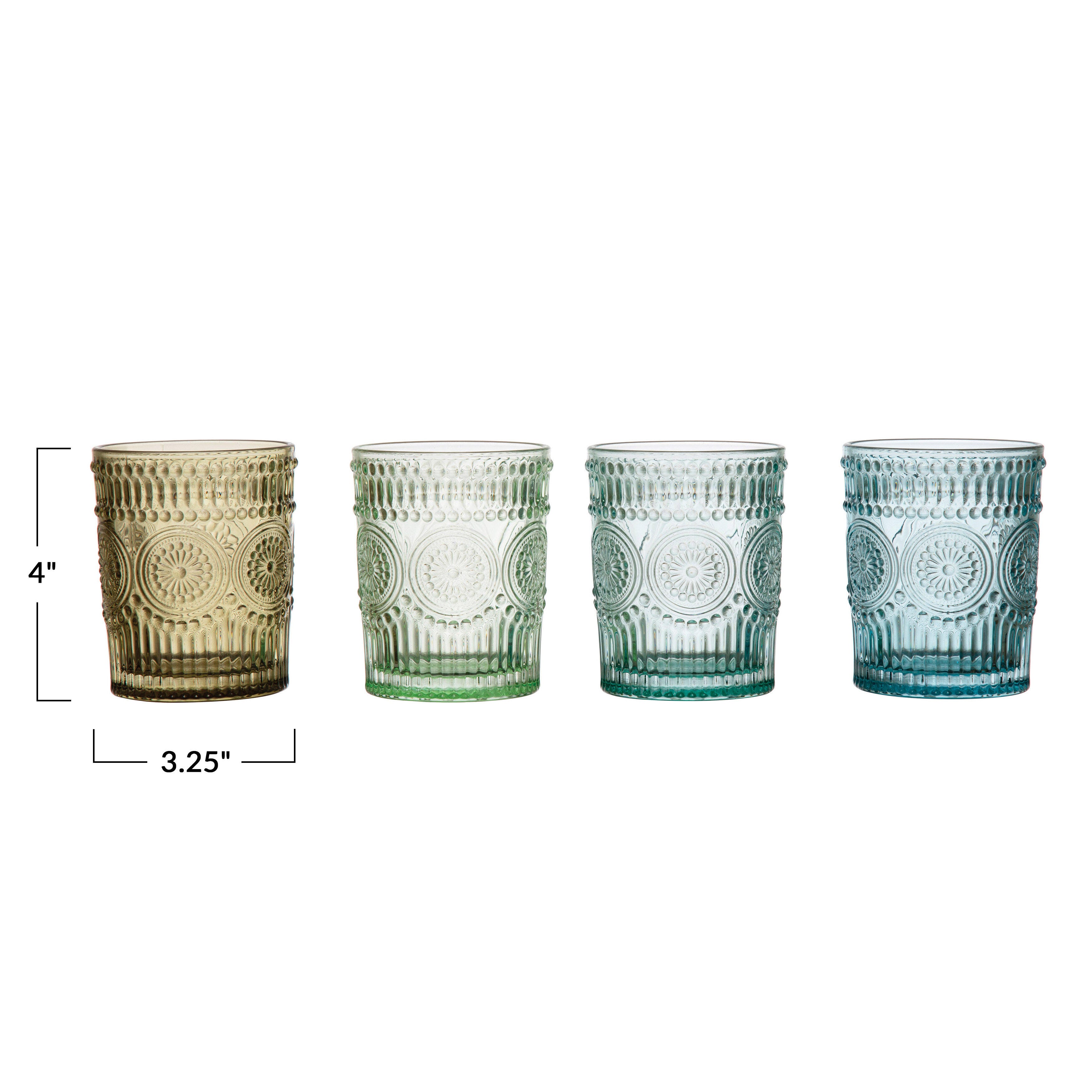 Storied Home Embossed Drinking Glass, , large