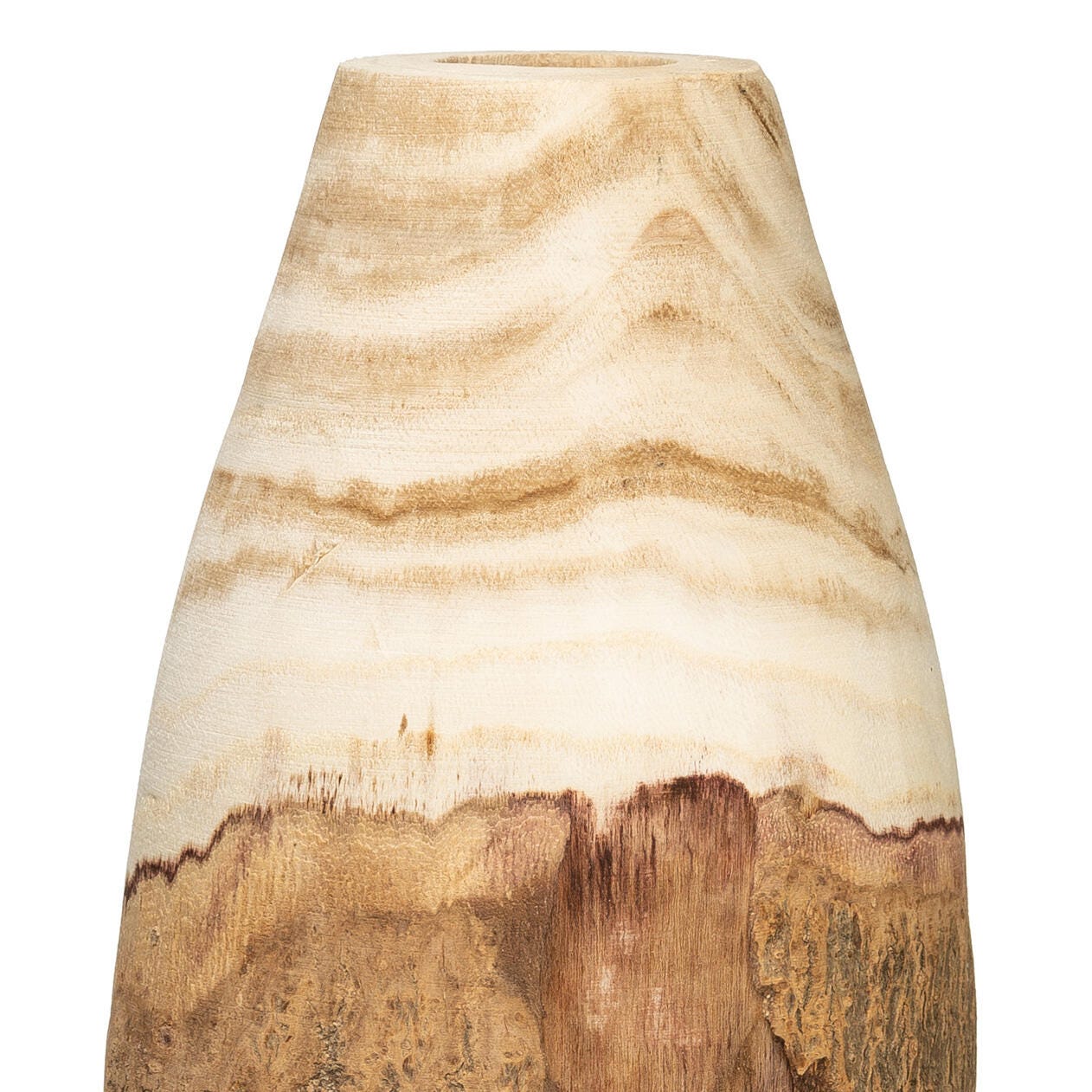 Storied Home Paulownia Vase with Live Edge, , large