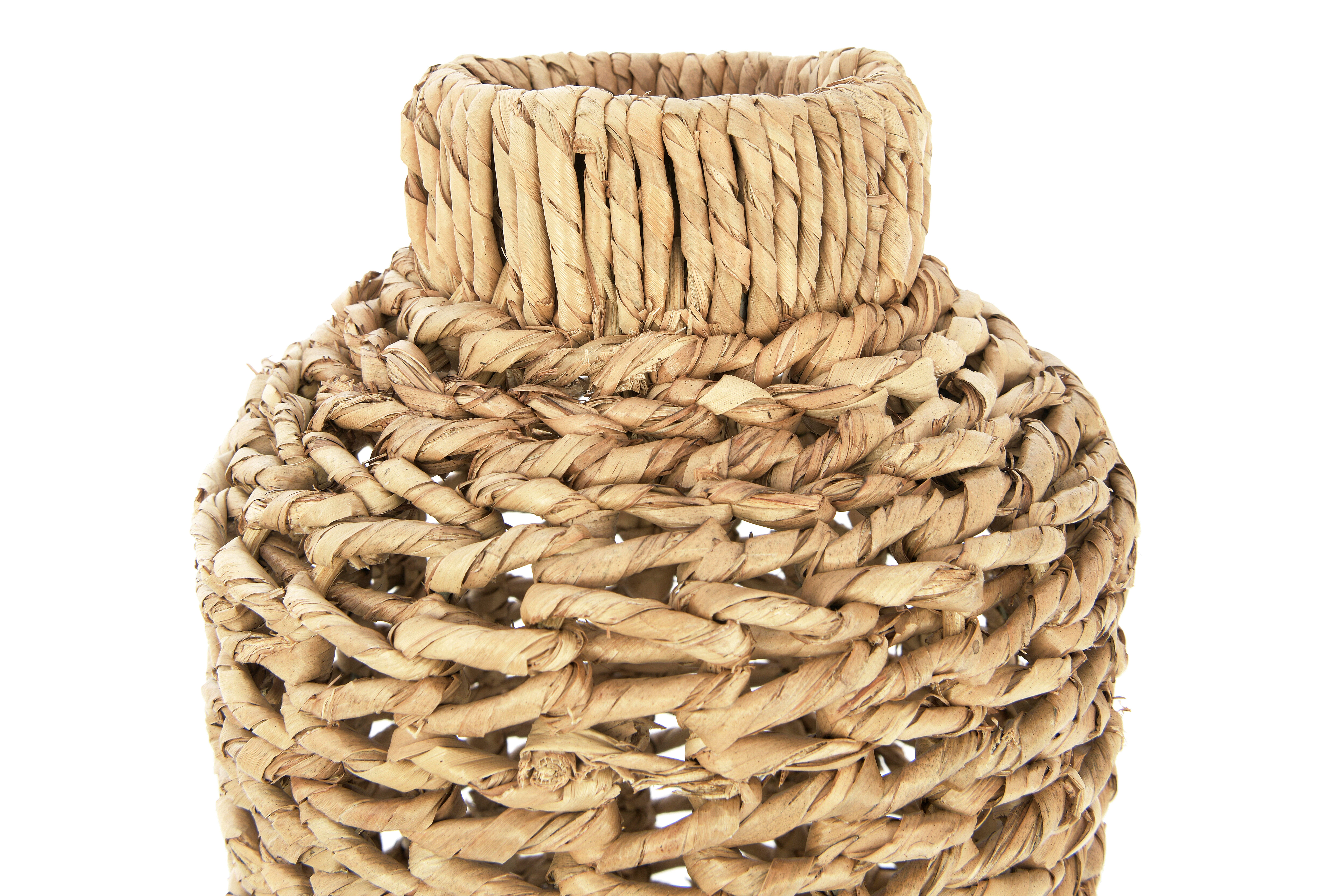 Storied Home Rattan Handwoven Floor Vase, Natural, large