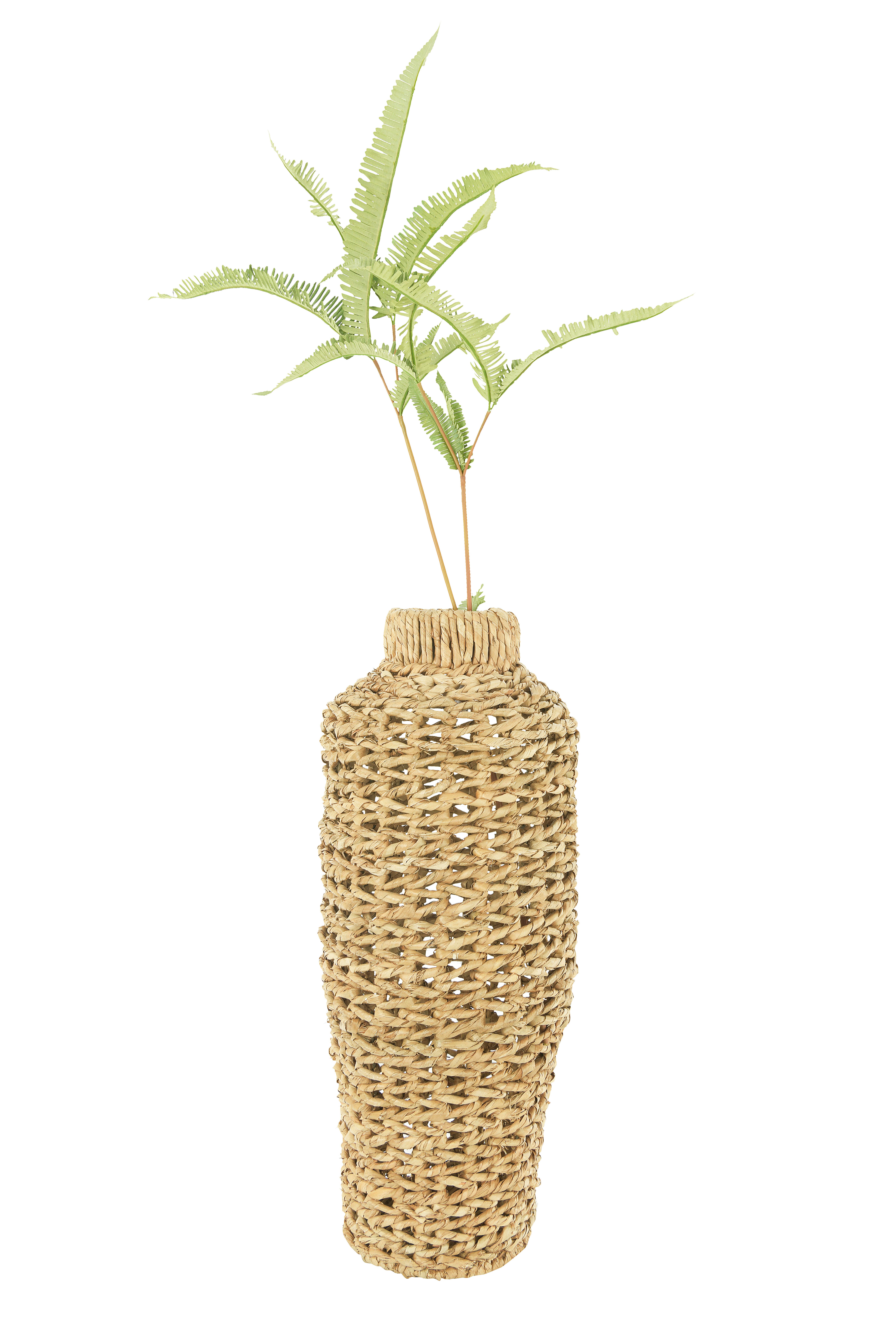 Storied Home Rattan Handwoven Floor Vase, Natural, large