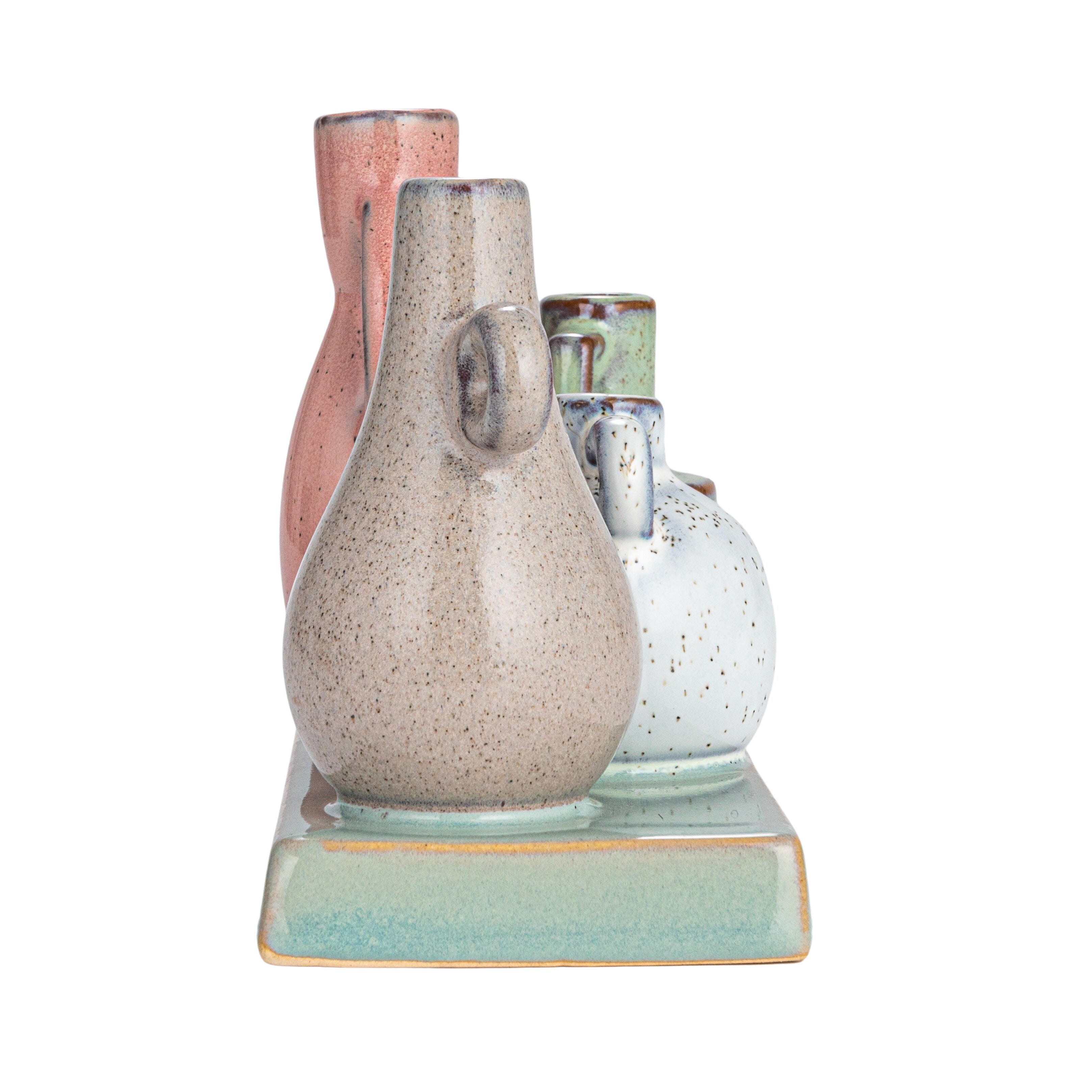 Storied Home Stoneware Mounted Vases on a Base, , large