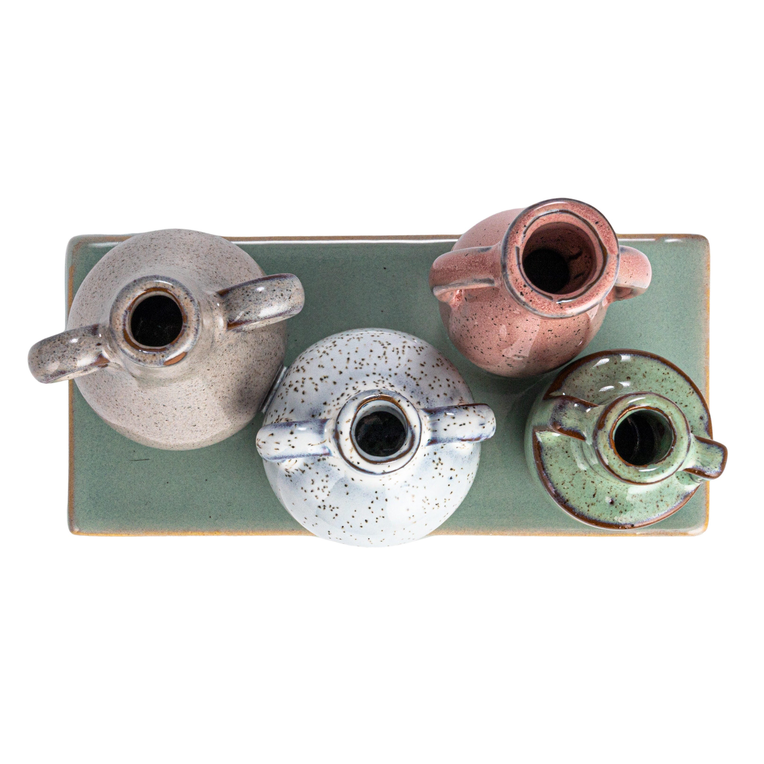 Storied Home Stoneware Mounted Vases on a Base, , large