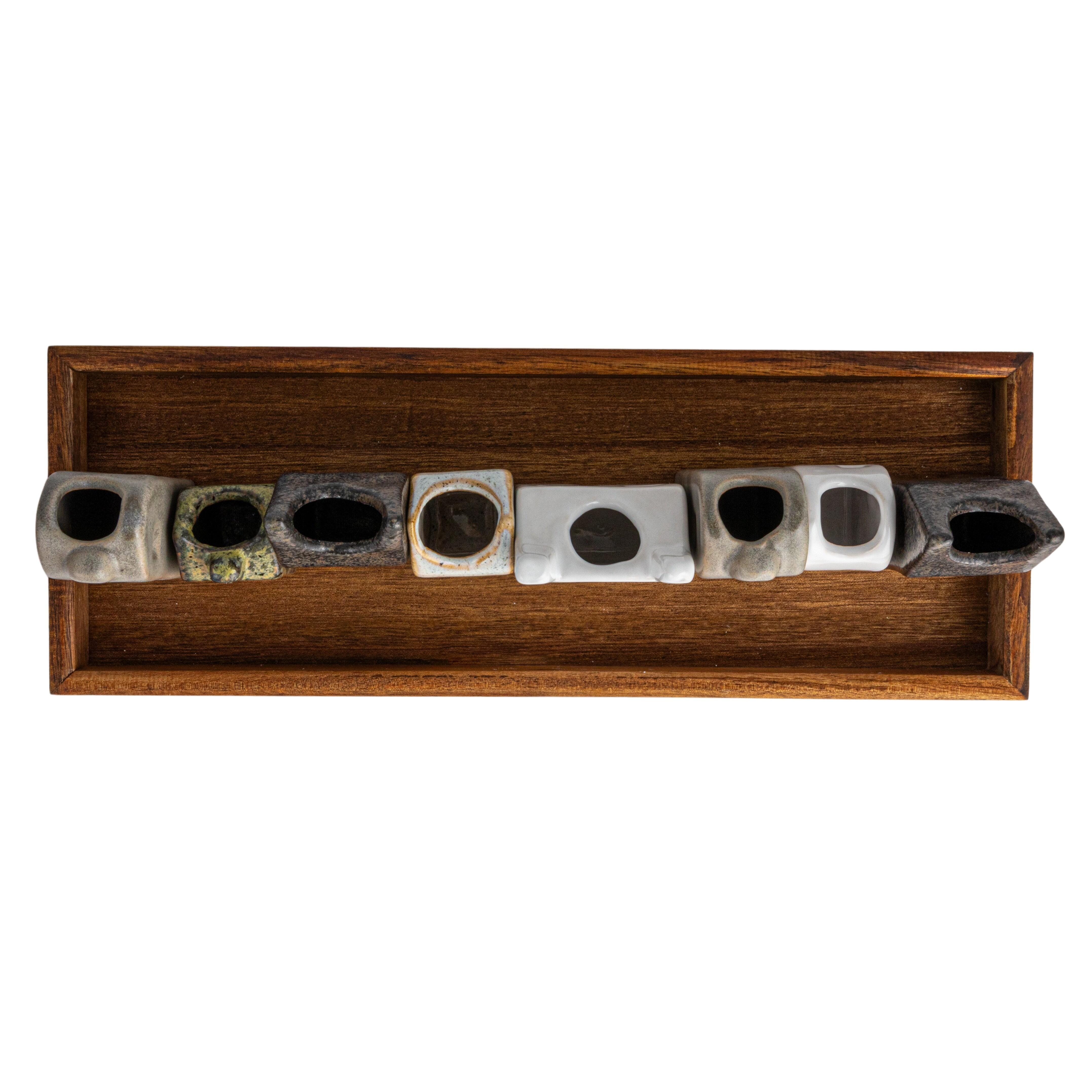 Storied Home Stoneware House-Shaped Vase Set, , large
