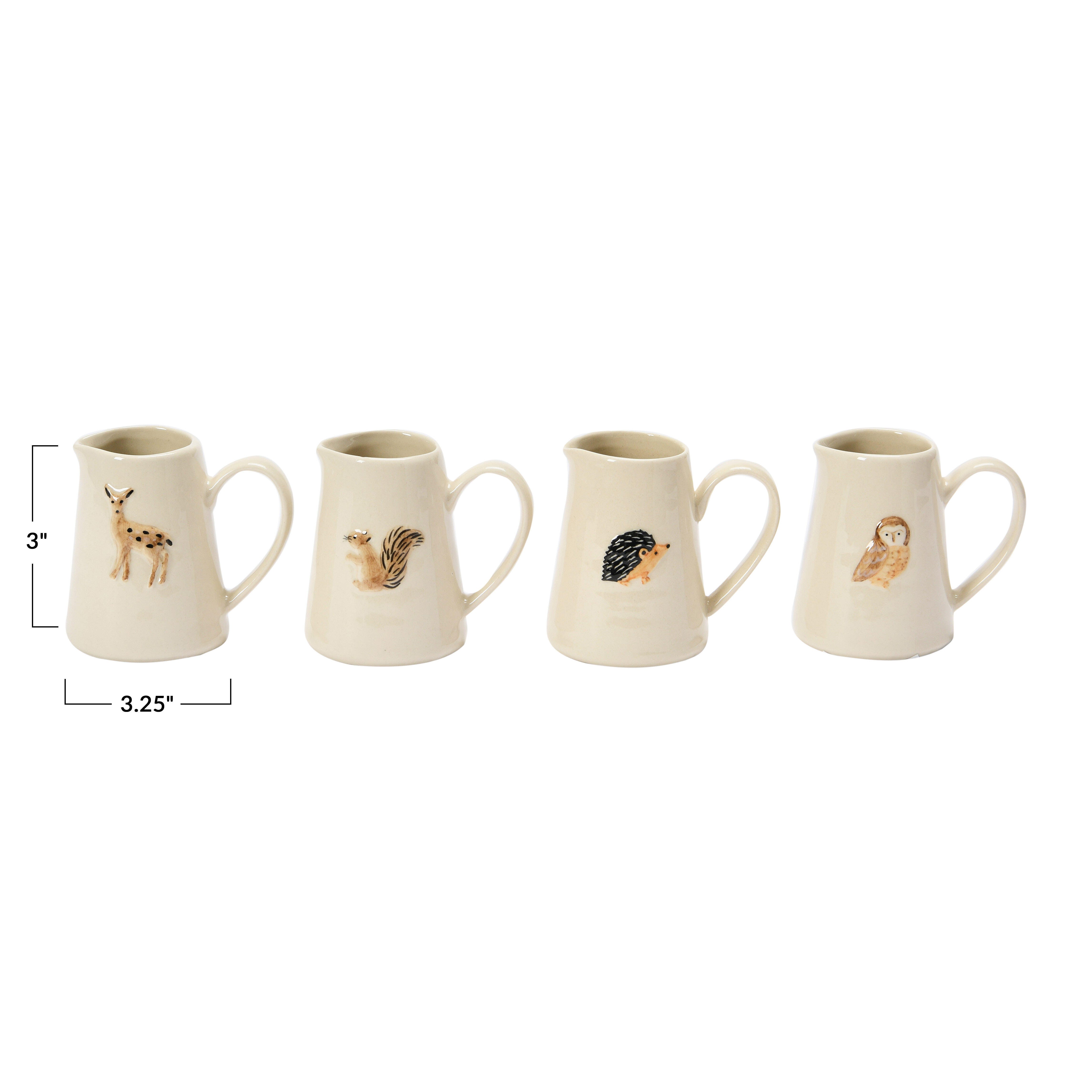Storied Home Embossed Forest Animals Pitchers Set of 4, , large