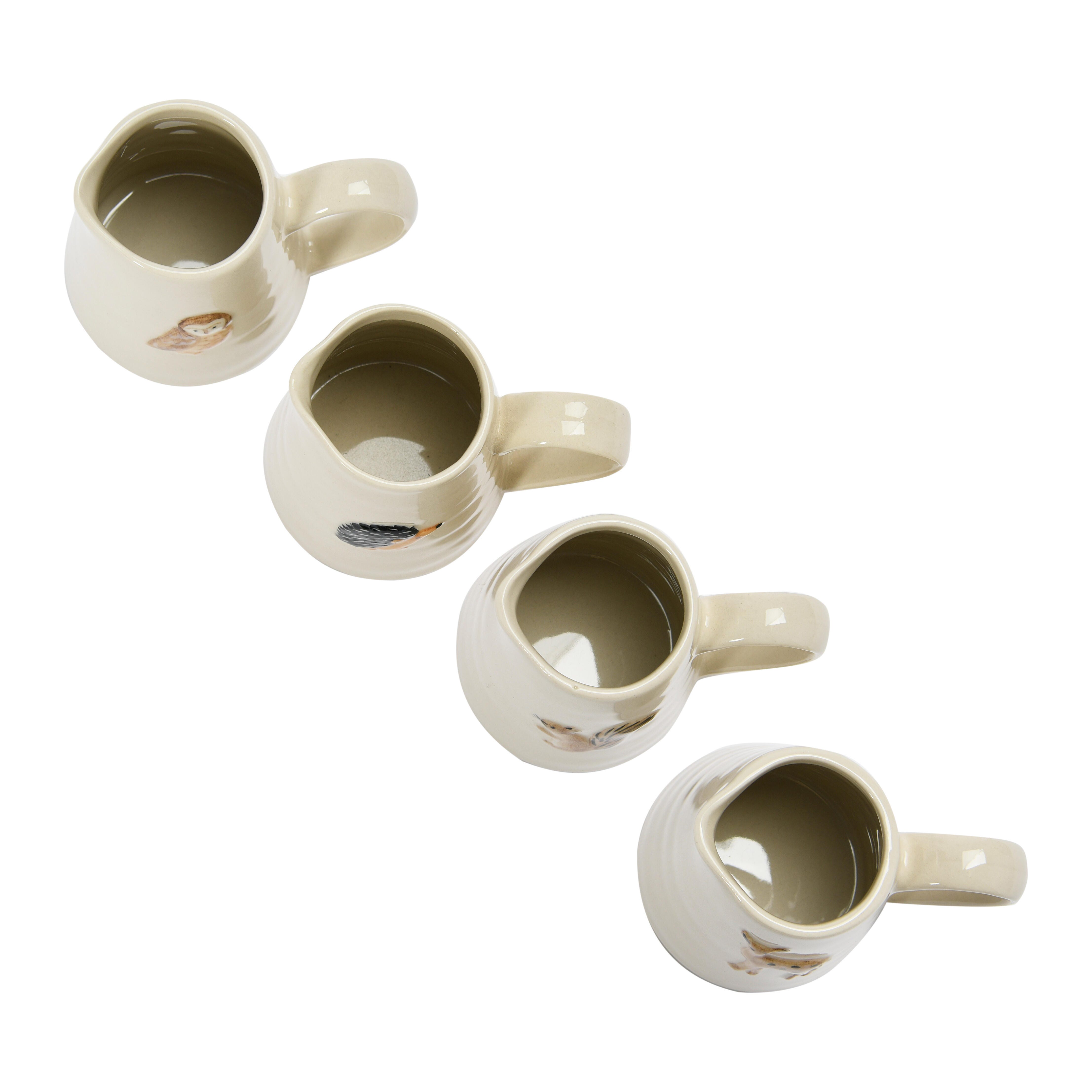 Storied Home Embossed Forest Animals Pitchers Set of 4, , large