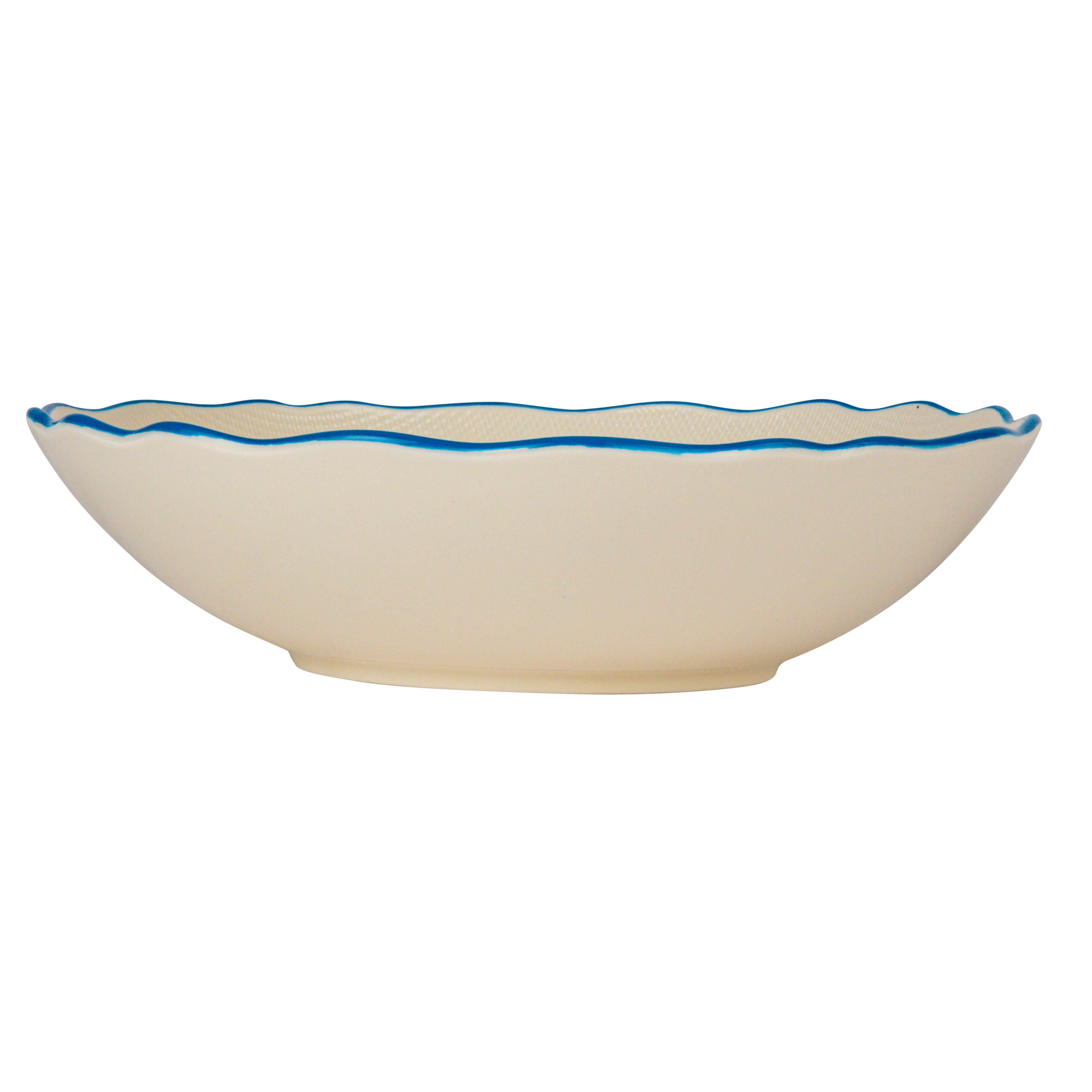 Storied Home Stoneware Country Garden Salad Bowl, , large