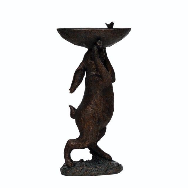 Storied Home Decorative Rabbit Bird Bath