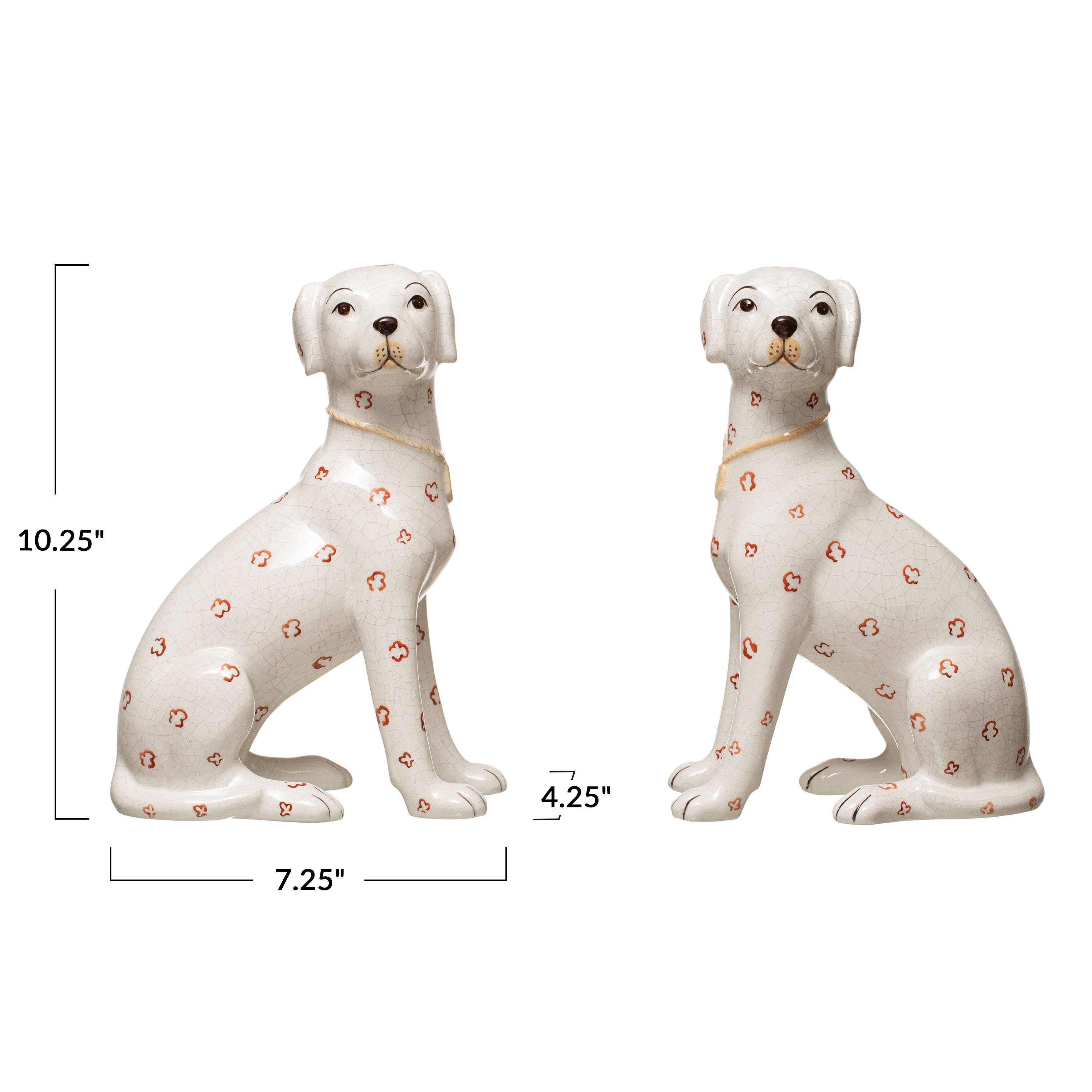 Storied Home Dolomite Hand-Painted Dog Set of 2, , large