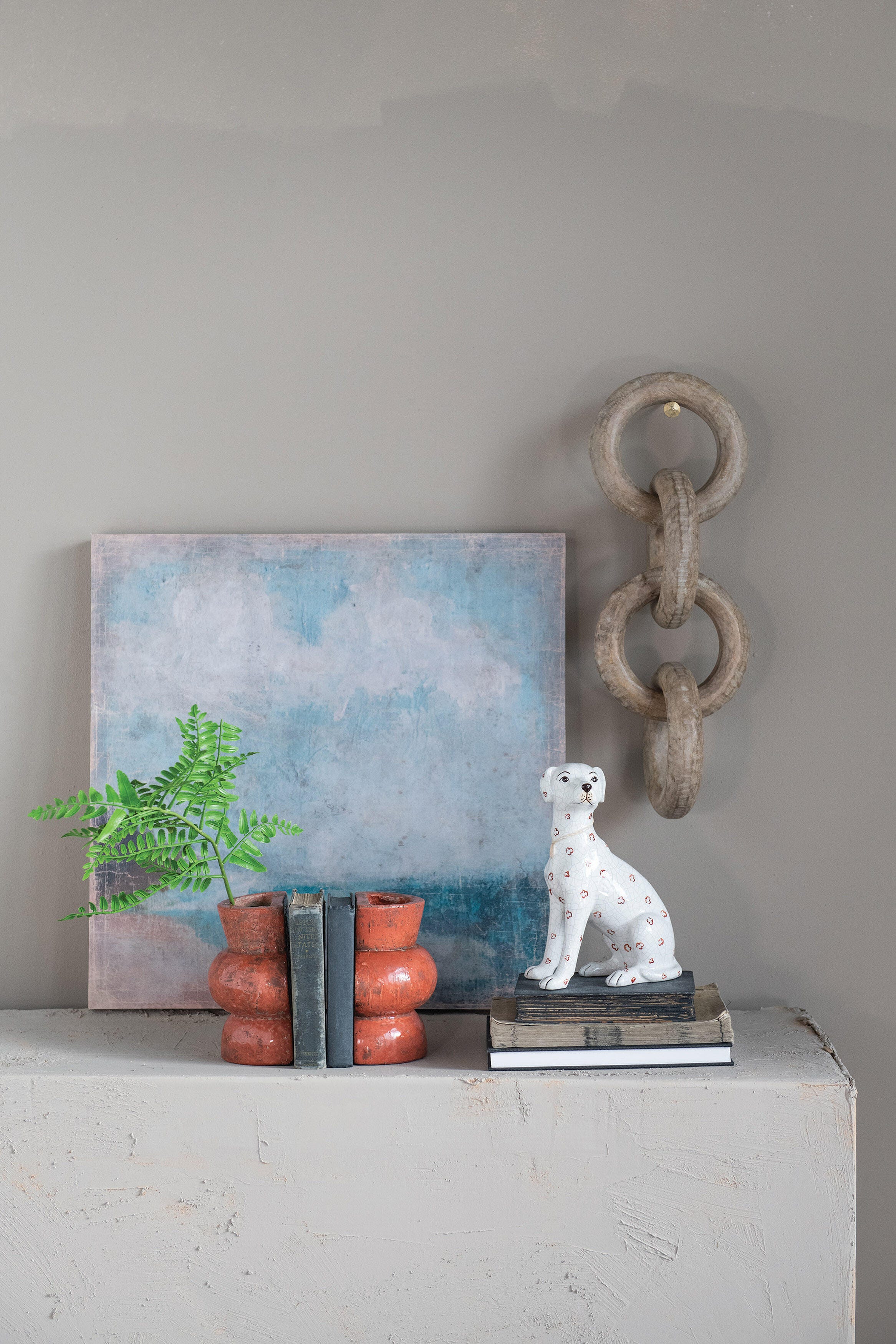 Storied Home Dolomite Hand-Painted Dog Set of 2, , large