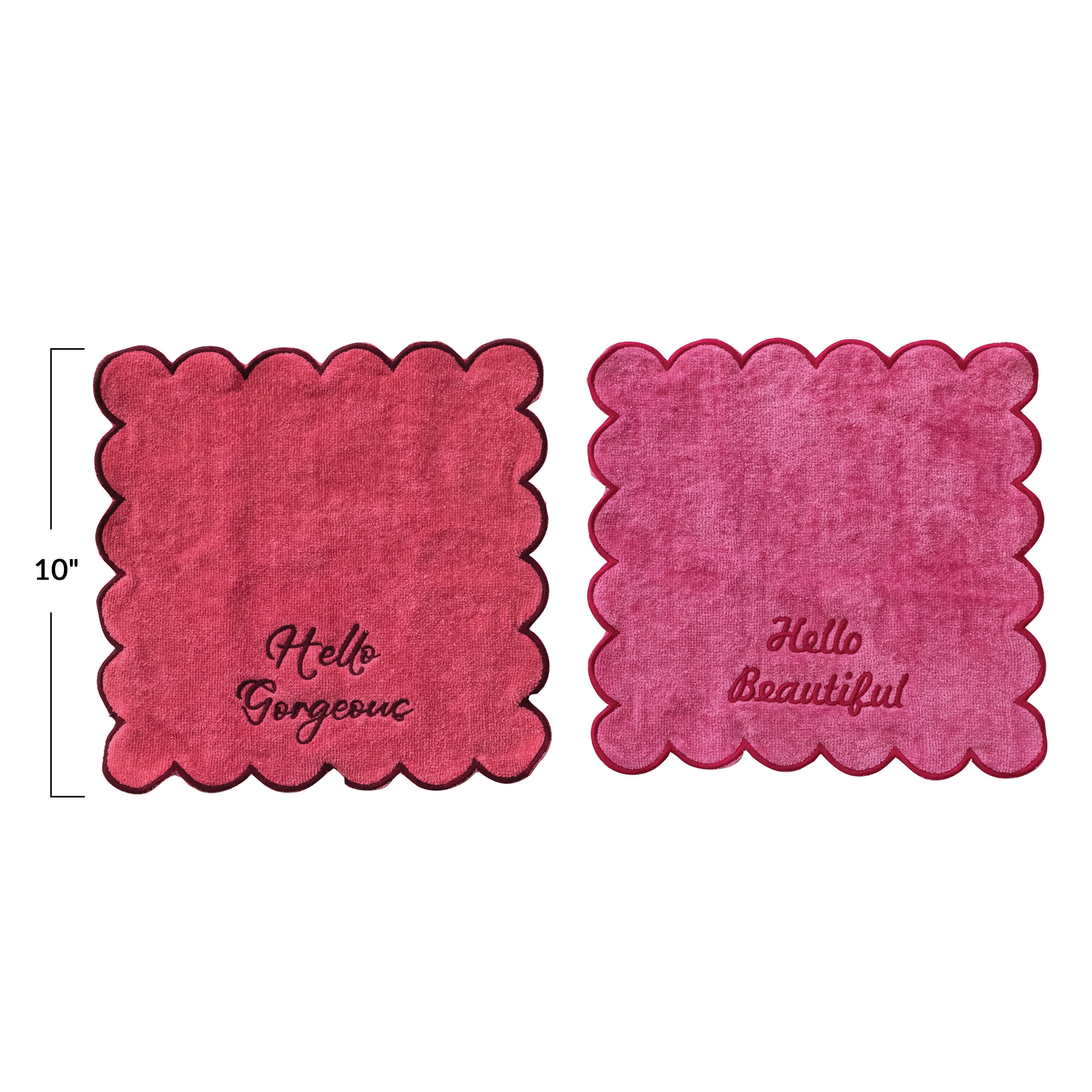 Storied Home Embroidered Cotton Bath Towel Set of 2, , large