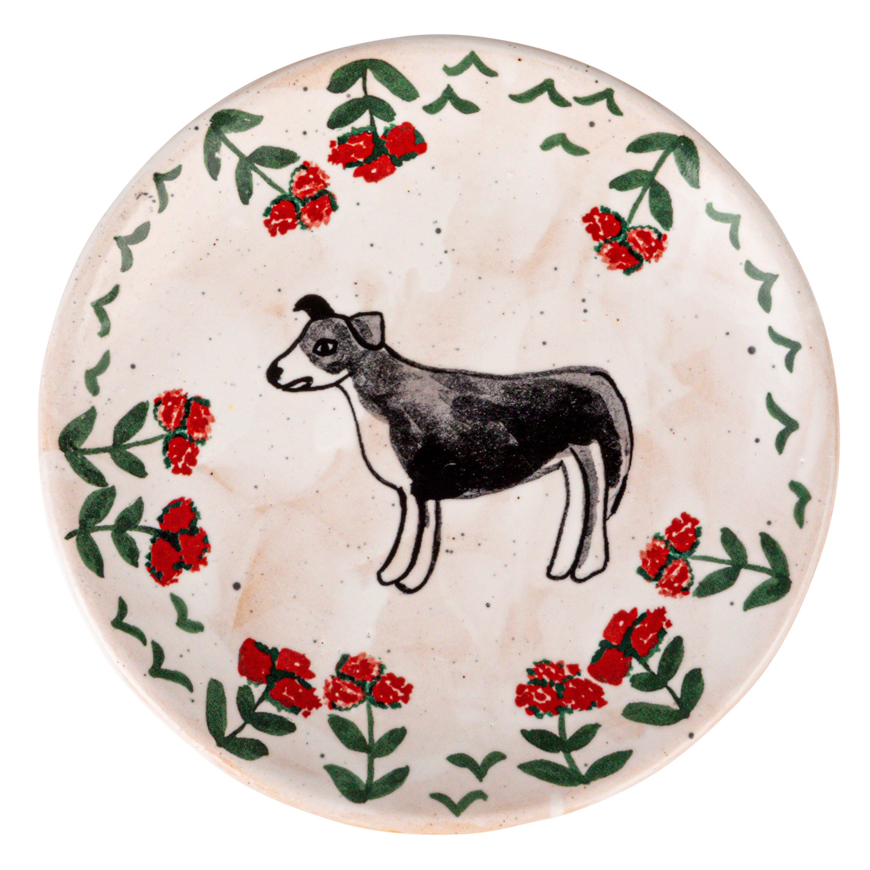 Storied Home Enchanted Fauna Hand-Painted Stoneware Plates Set of 4, , large