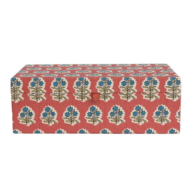 Storied Home Floral Jewelry Box with Interior Mirror
