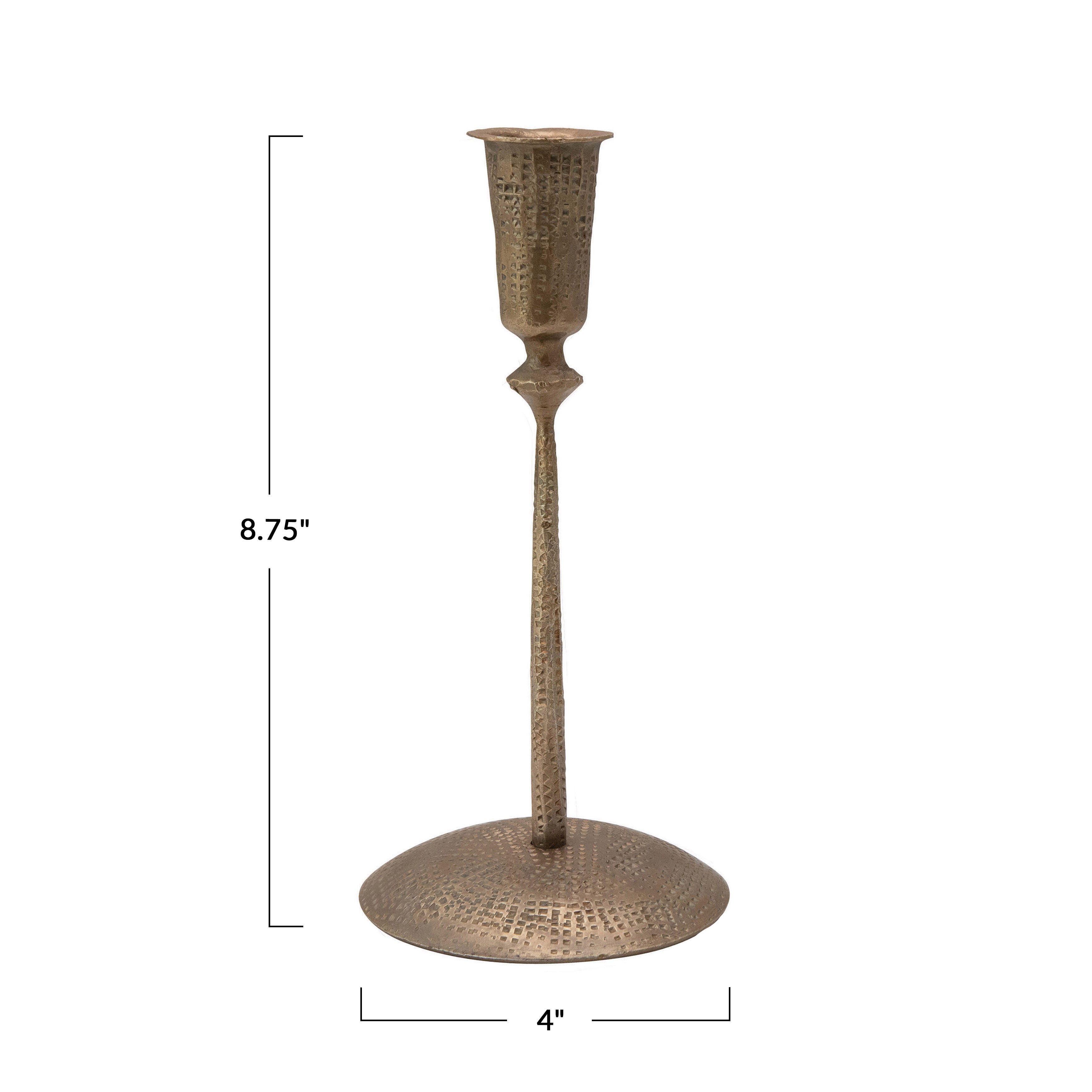 Storied Home Hand-Forged Hammered Taper Holder, , large