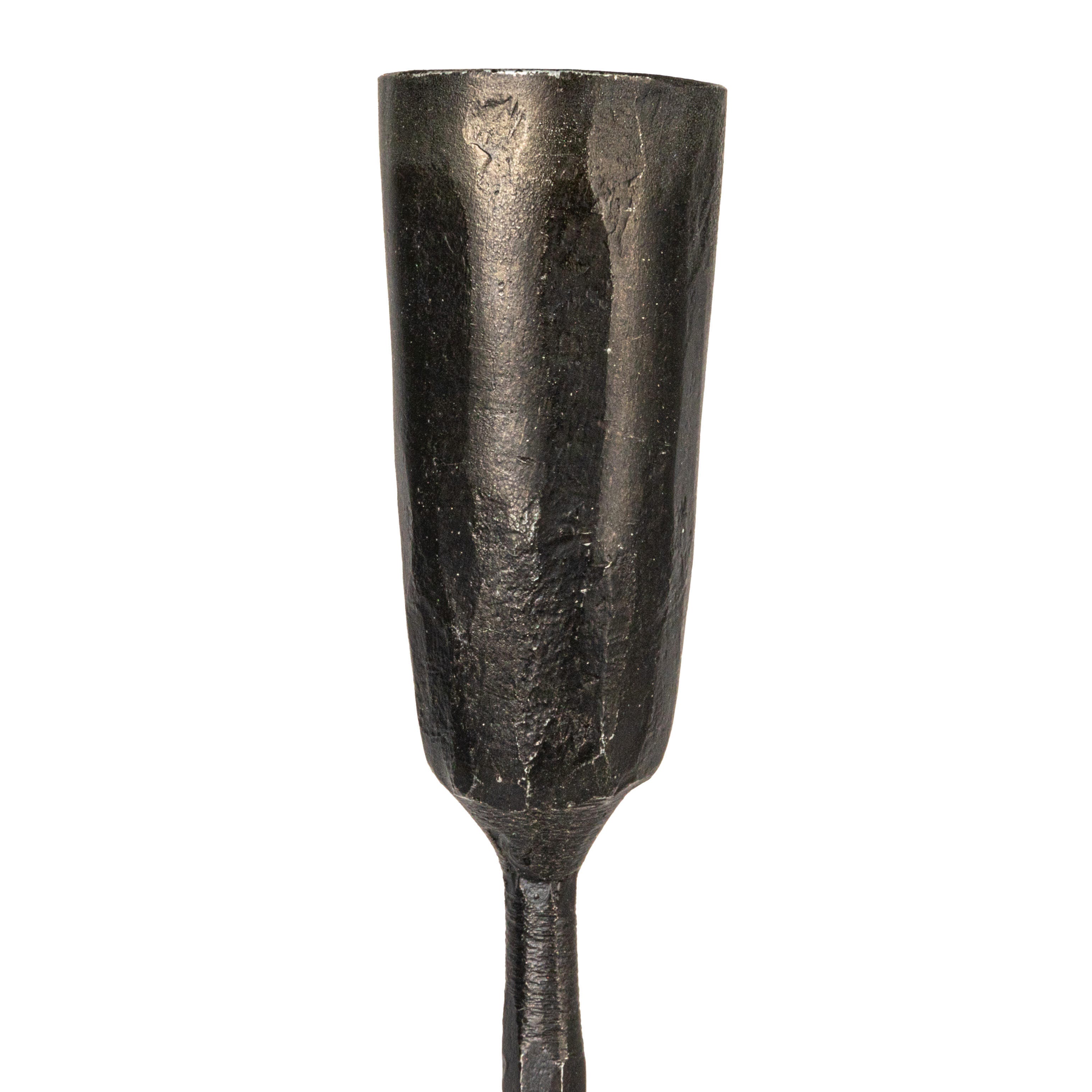 Storied Home Hand-Forged Candelabra, Black, large