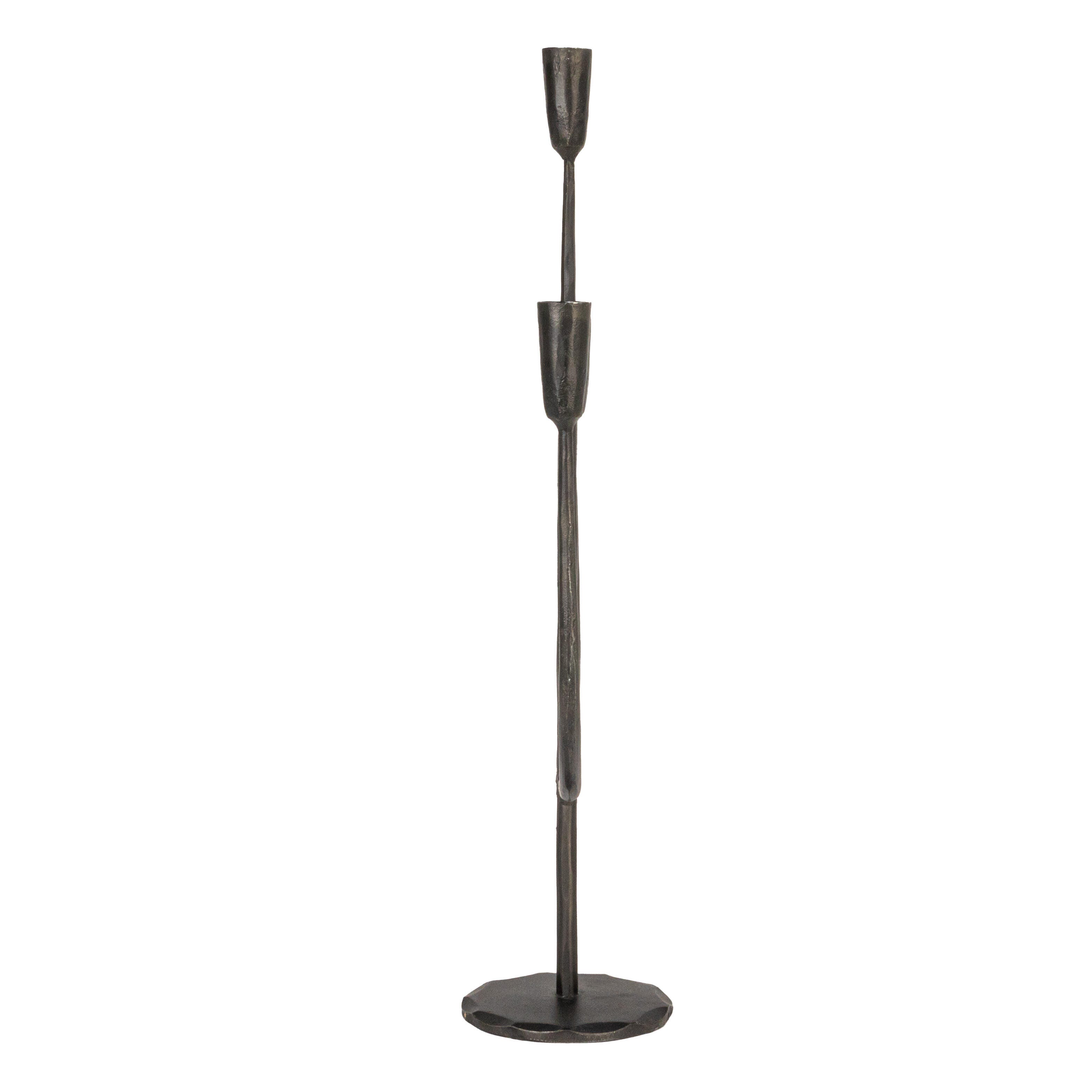 Storied Home Hand-Forged Candelabra, Black, large