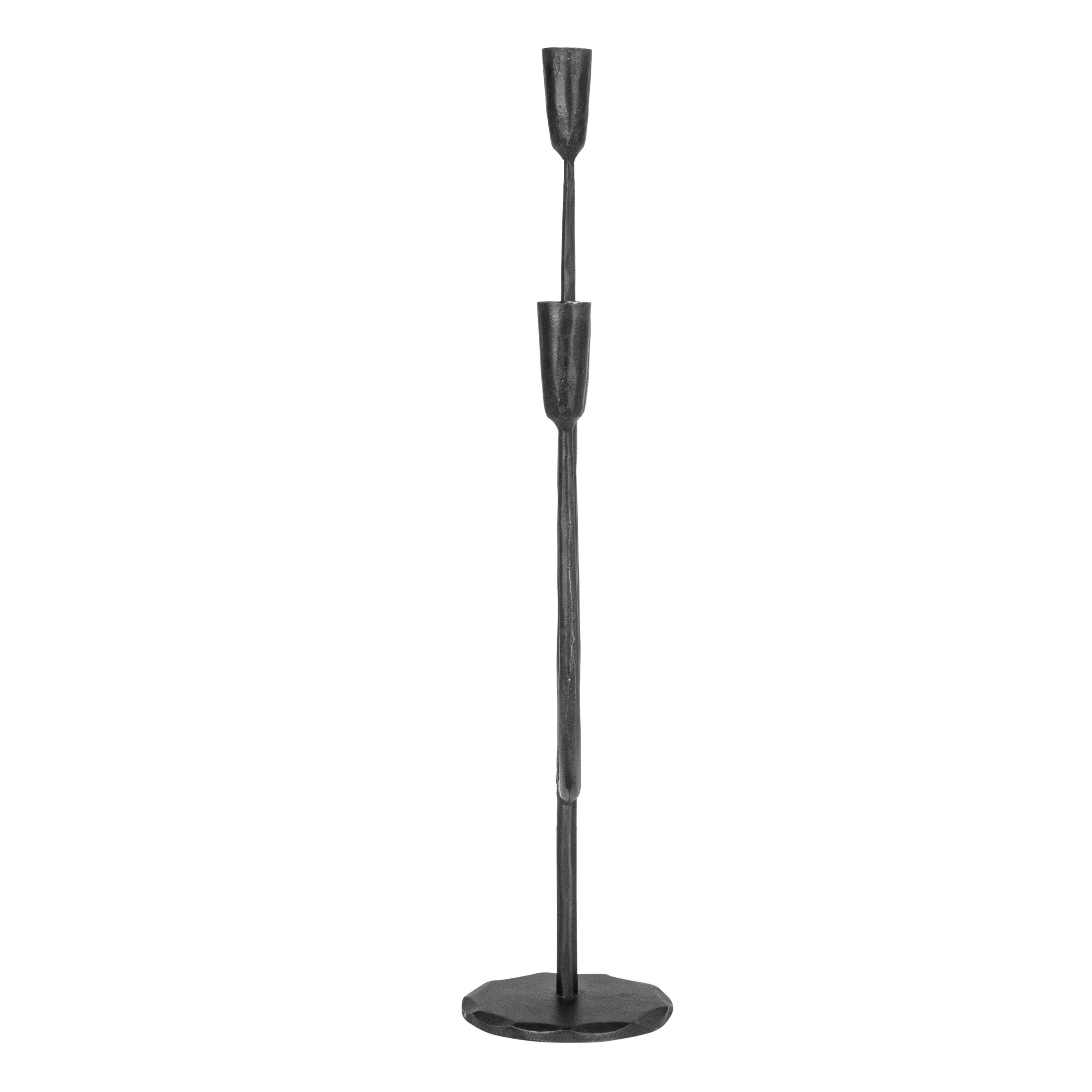 Storied Home Hand-Forged Candelabra, Black, large