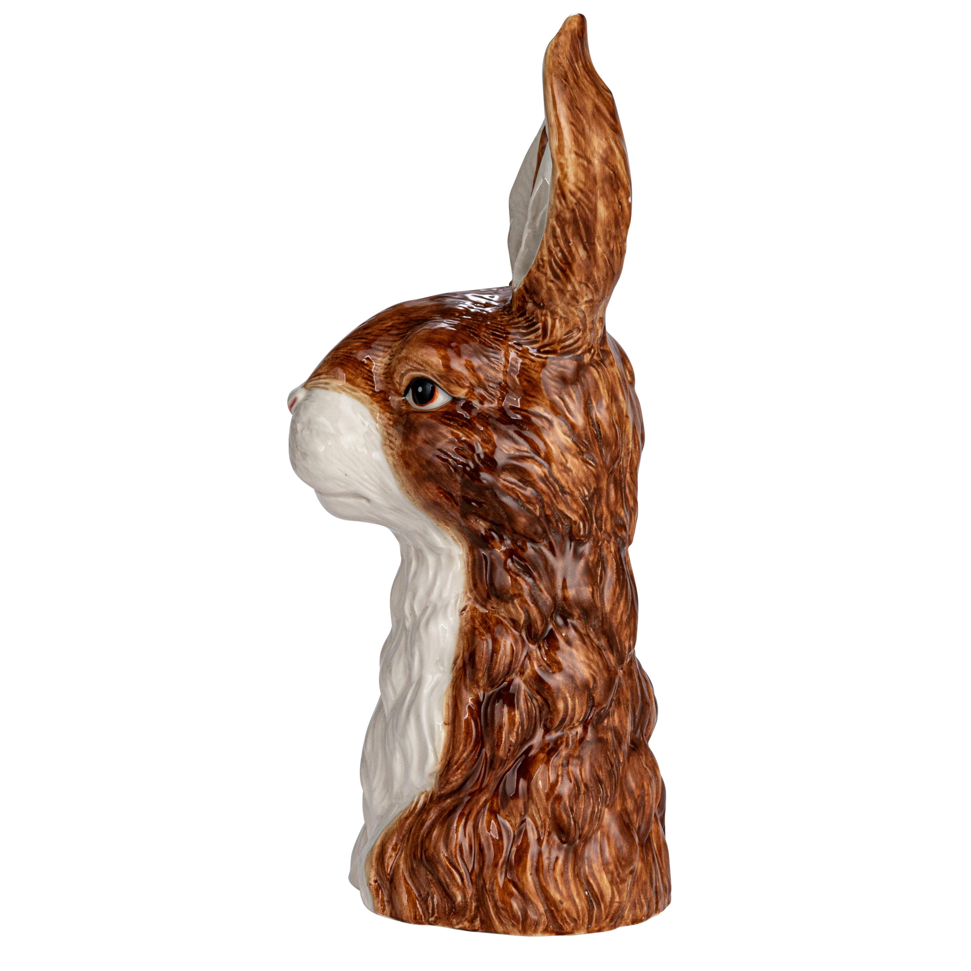 Storied Home Hand-Painted Decorative Stoneware Rabbit Vase, , large