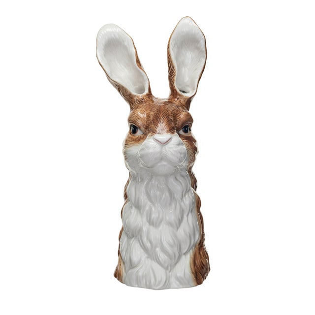 Storied Home Hand-Painted Decorative Rabbit Vase