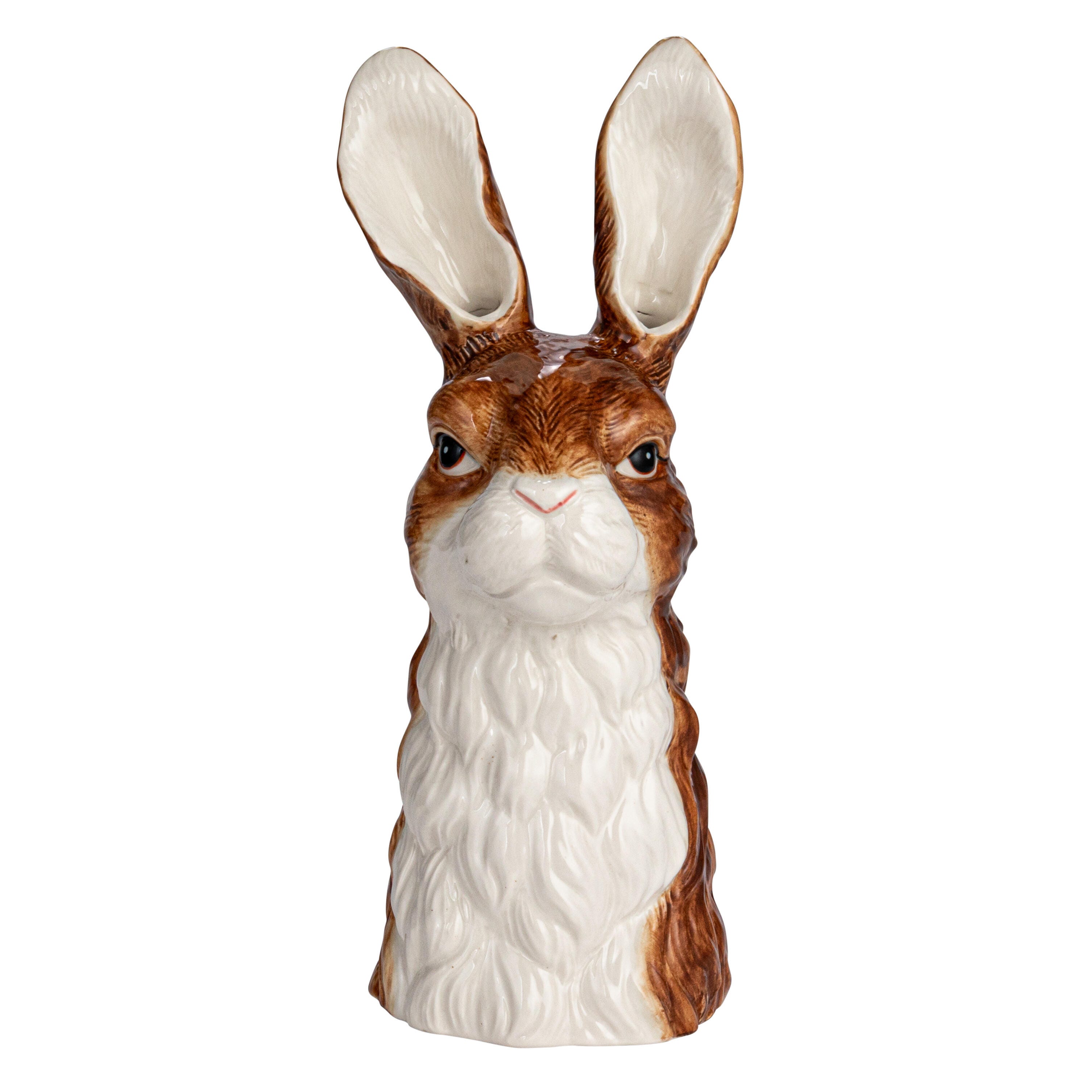 Storied Home Hand-Painted Decorative Stoneware Rabbit Vase, , large