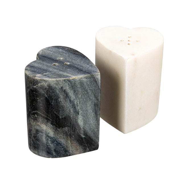 Storied Home Heart-Shaped Salt and Pepper Shakers Set of 2