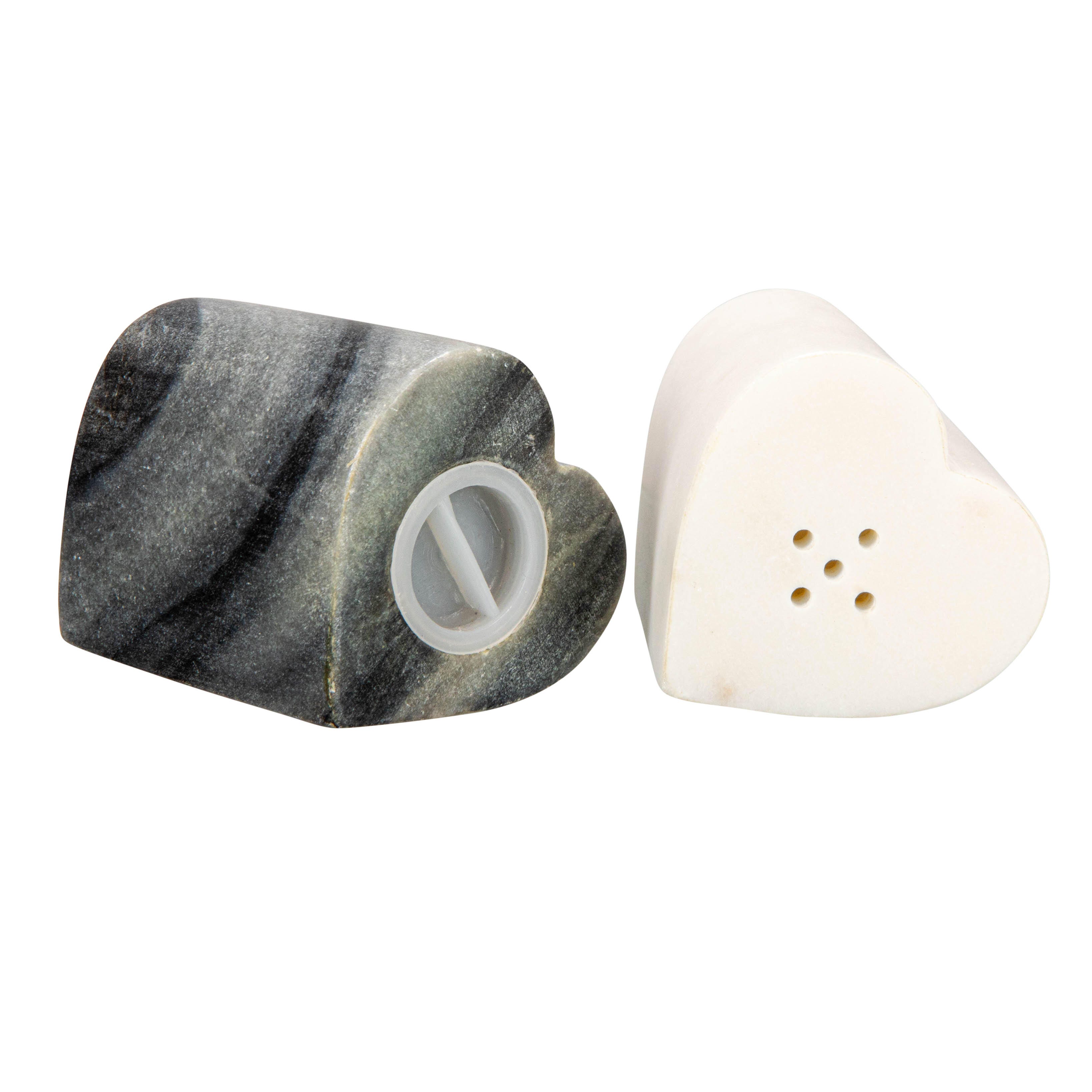 Storied Home Heart-Shaped Salt and Pepper Shakers Set of 2, , large