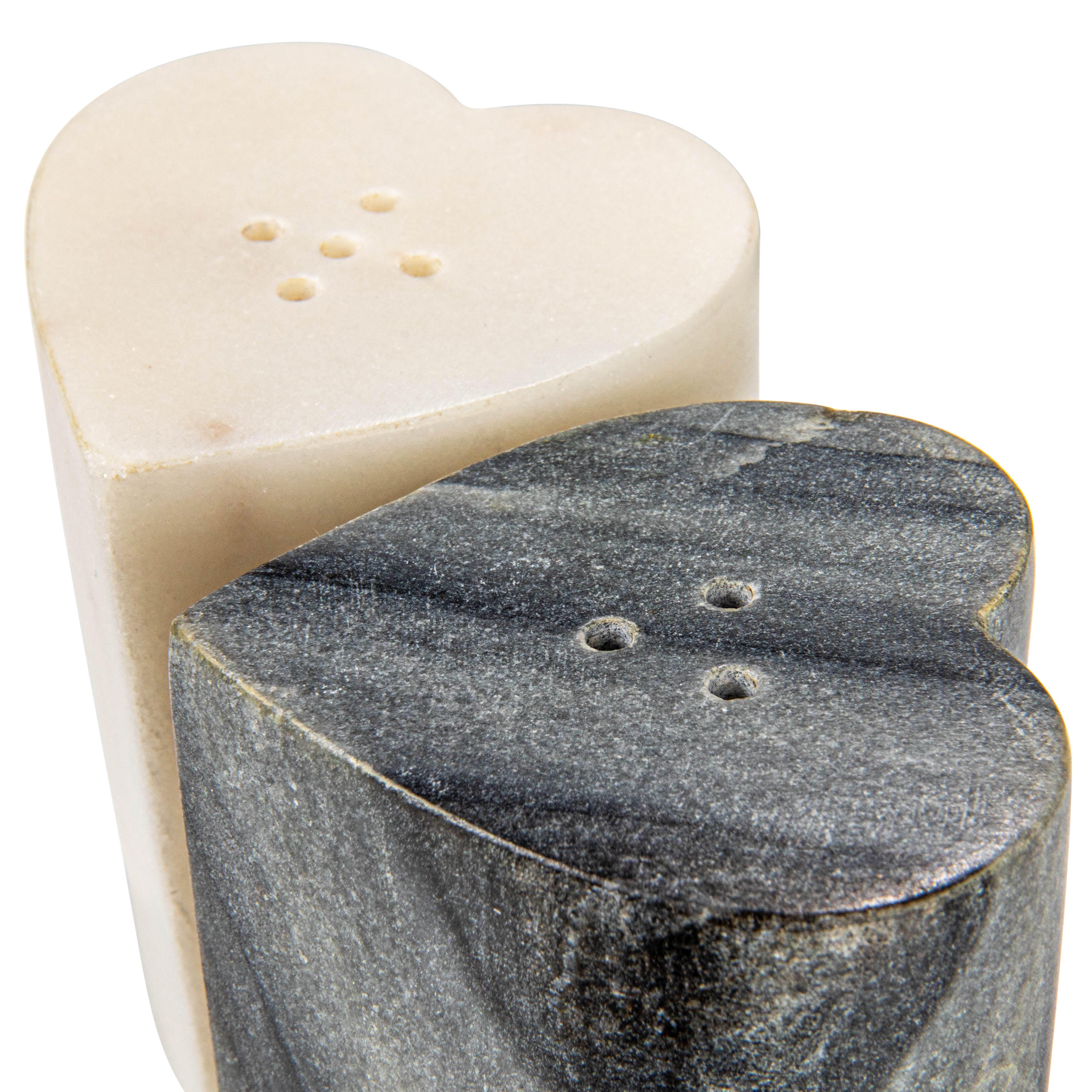 Storied Home Heart-Shaped Salt and Pepper Shakers Set of 2, , large