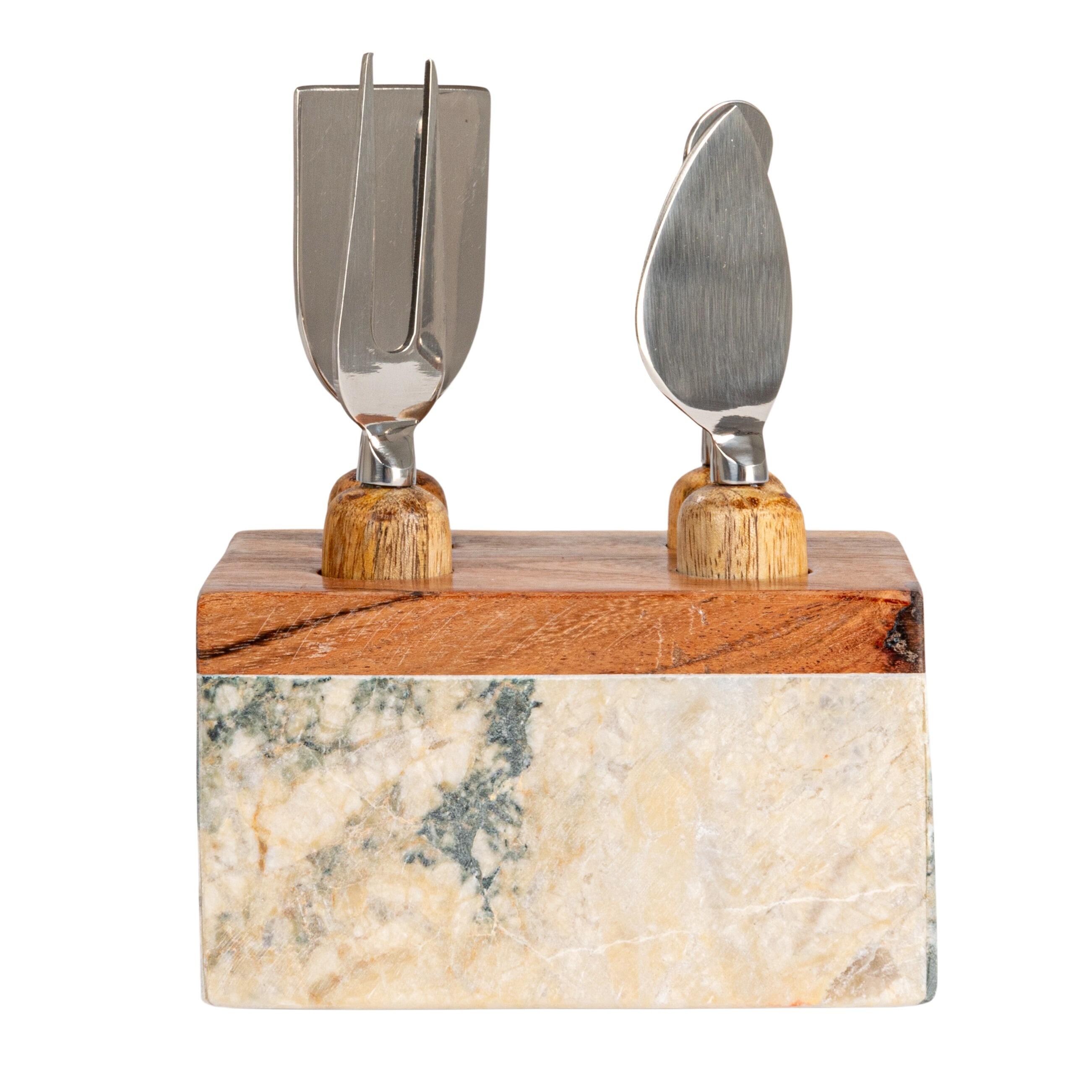 Storied Home Marble Cheese Server Set of 4, , large