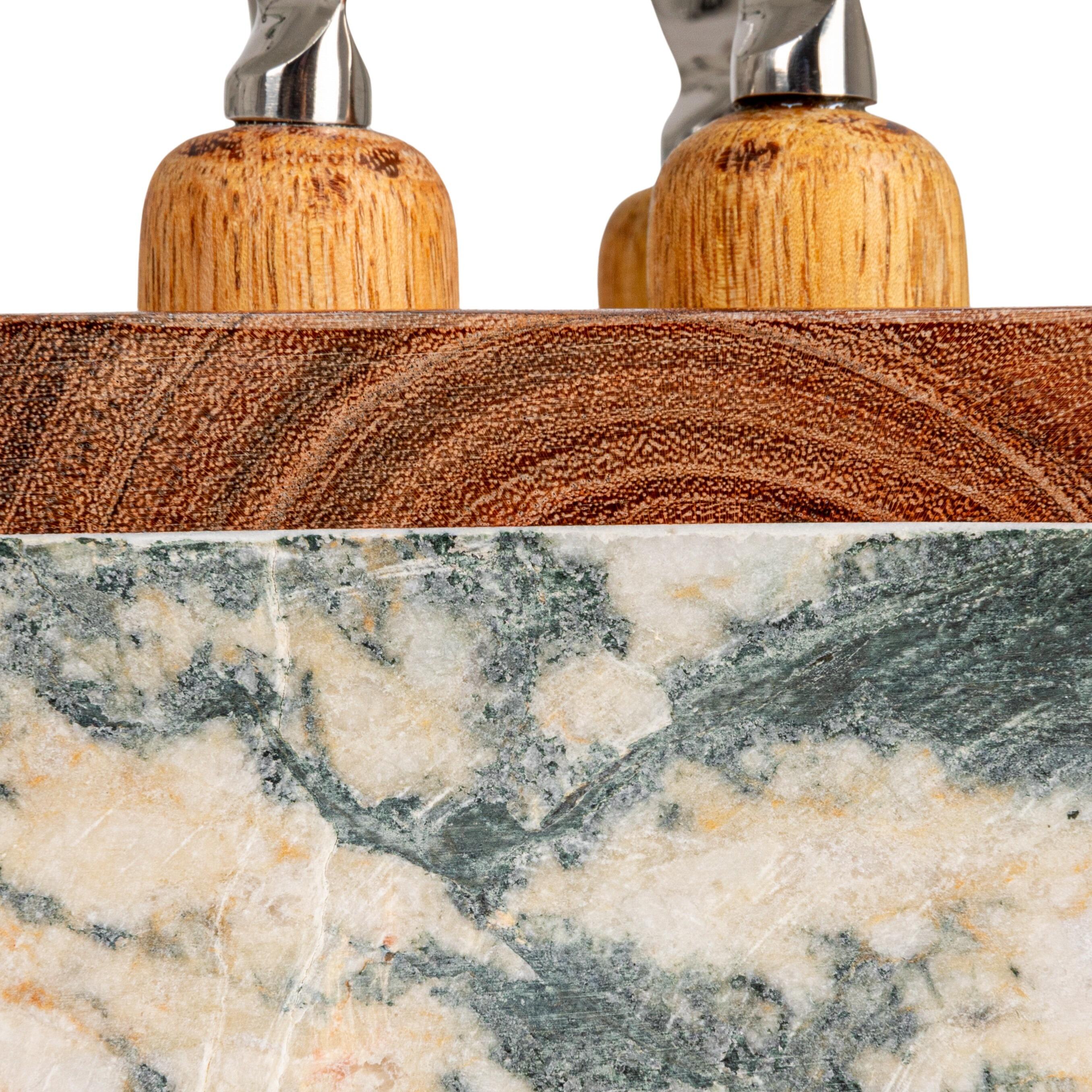 Storied Home Marble Cheese Server Set of 4, , large