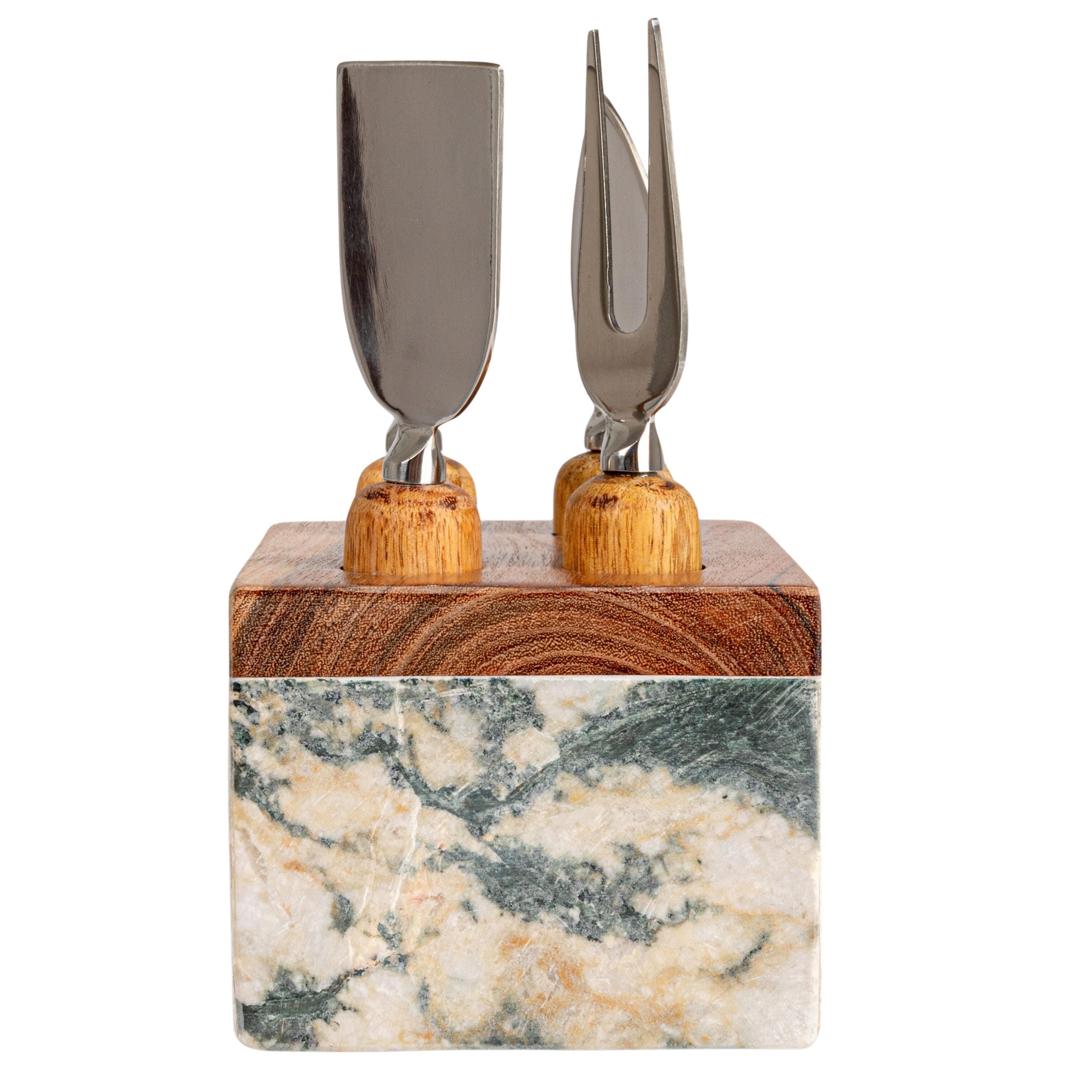 Storied Home Marble Cheese Server Set of 4, , large