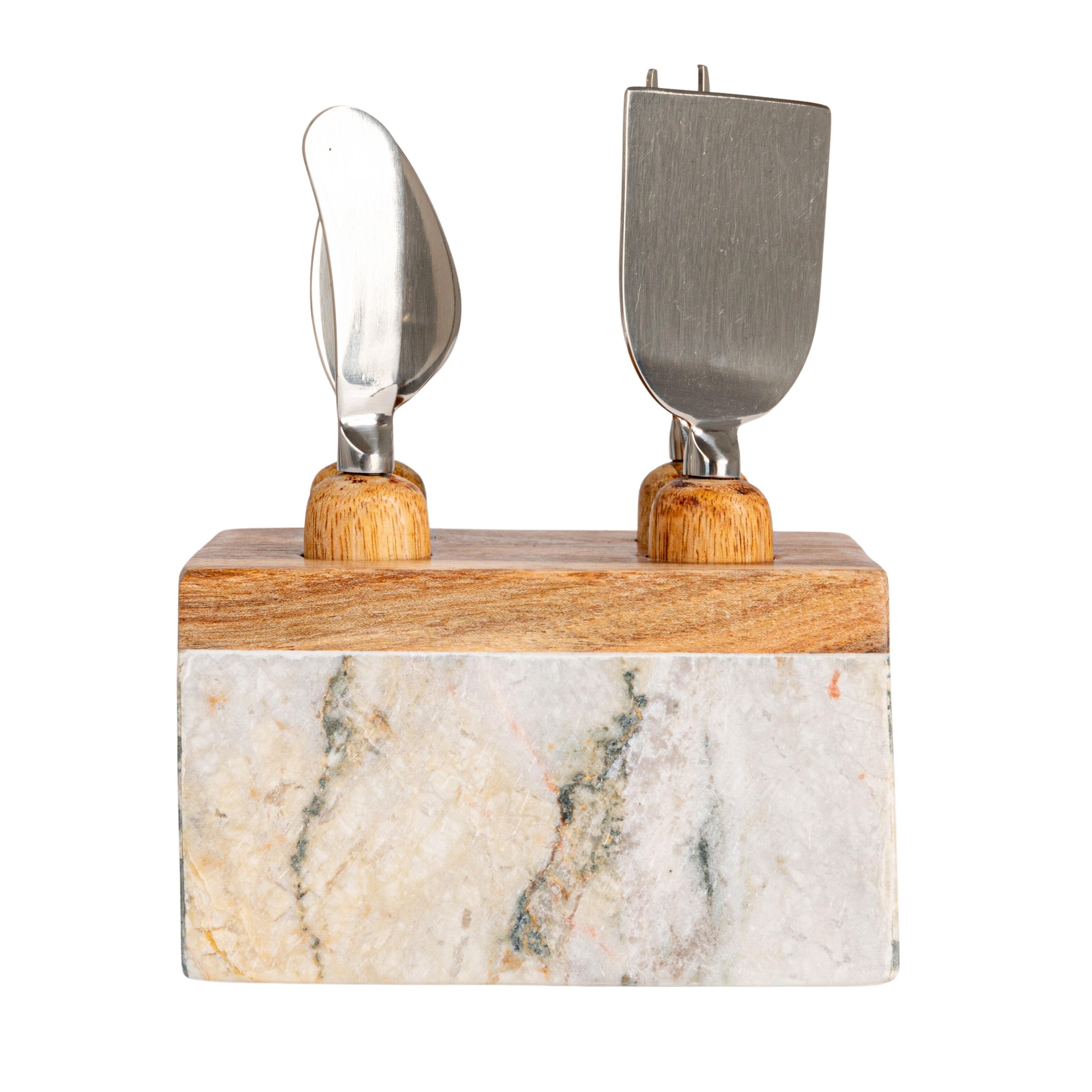 Storied Home Marble Cheese Server Set of 4, , large