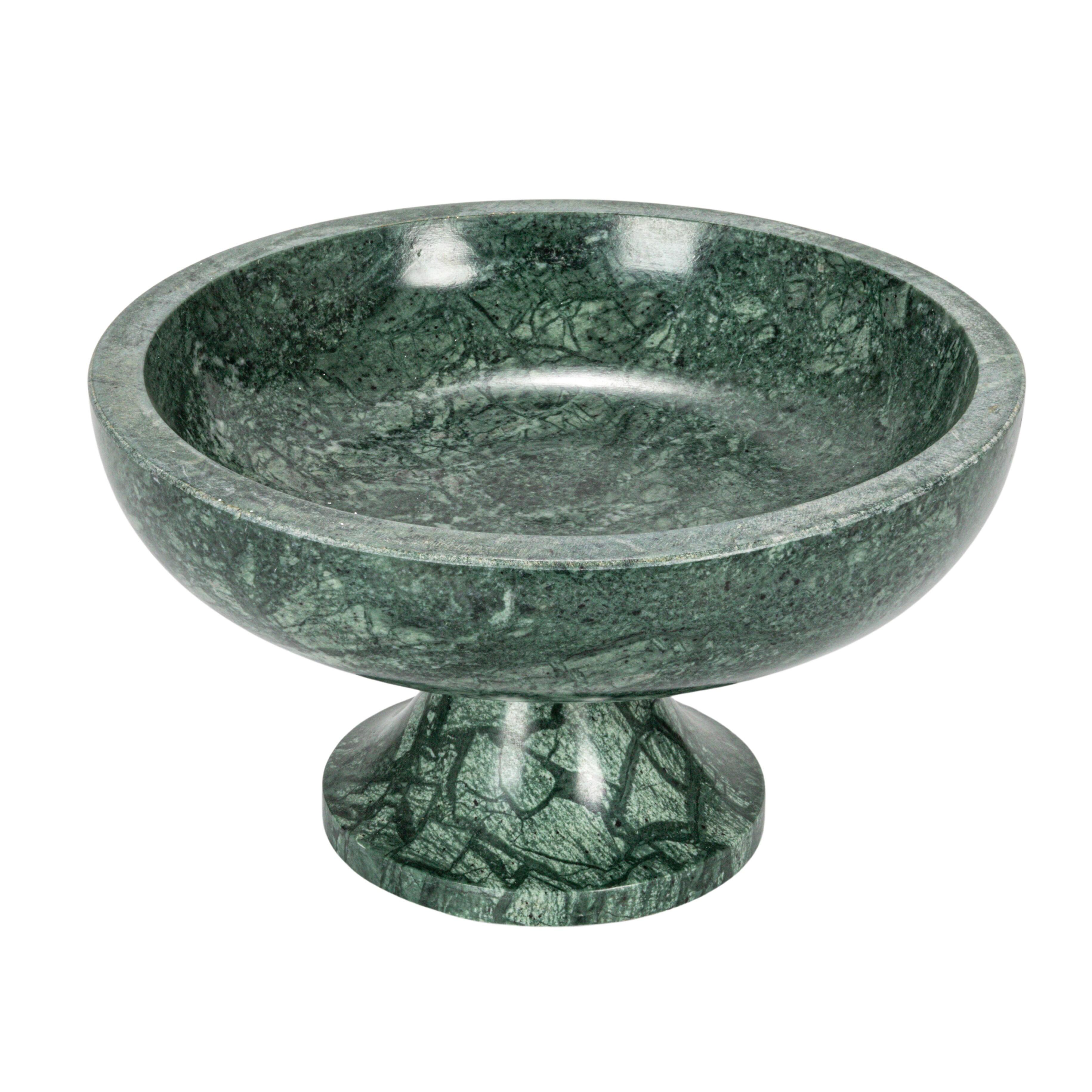 Storied Home Marble Footed Pedestal Bowl, , large