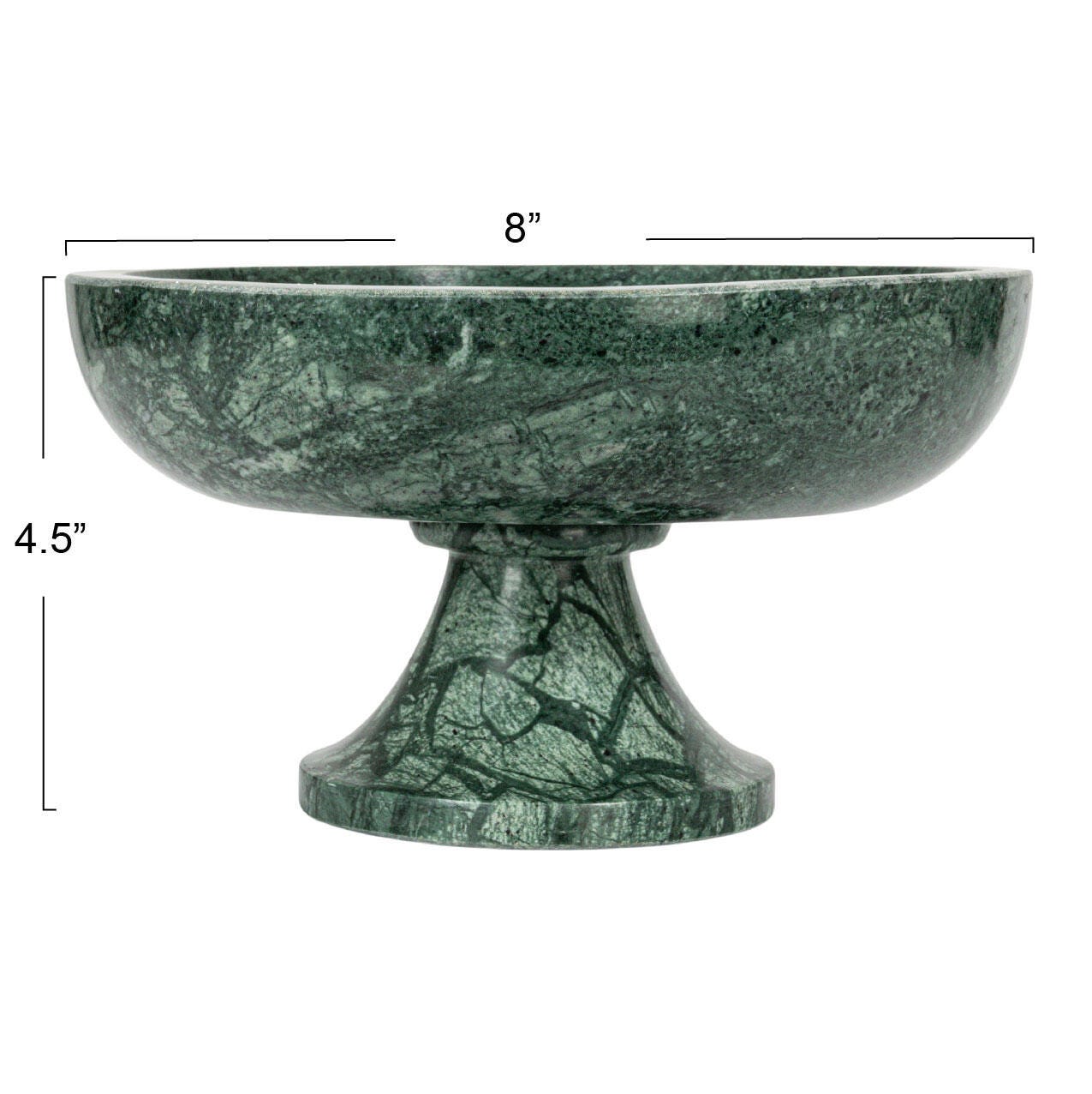 Storied Home Marble Footed Pedestal Bowl, , large