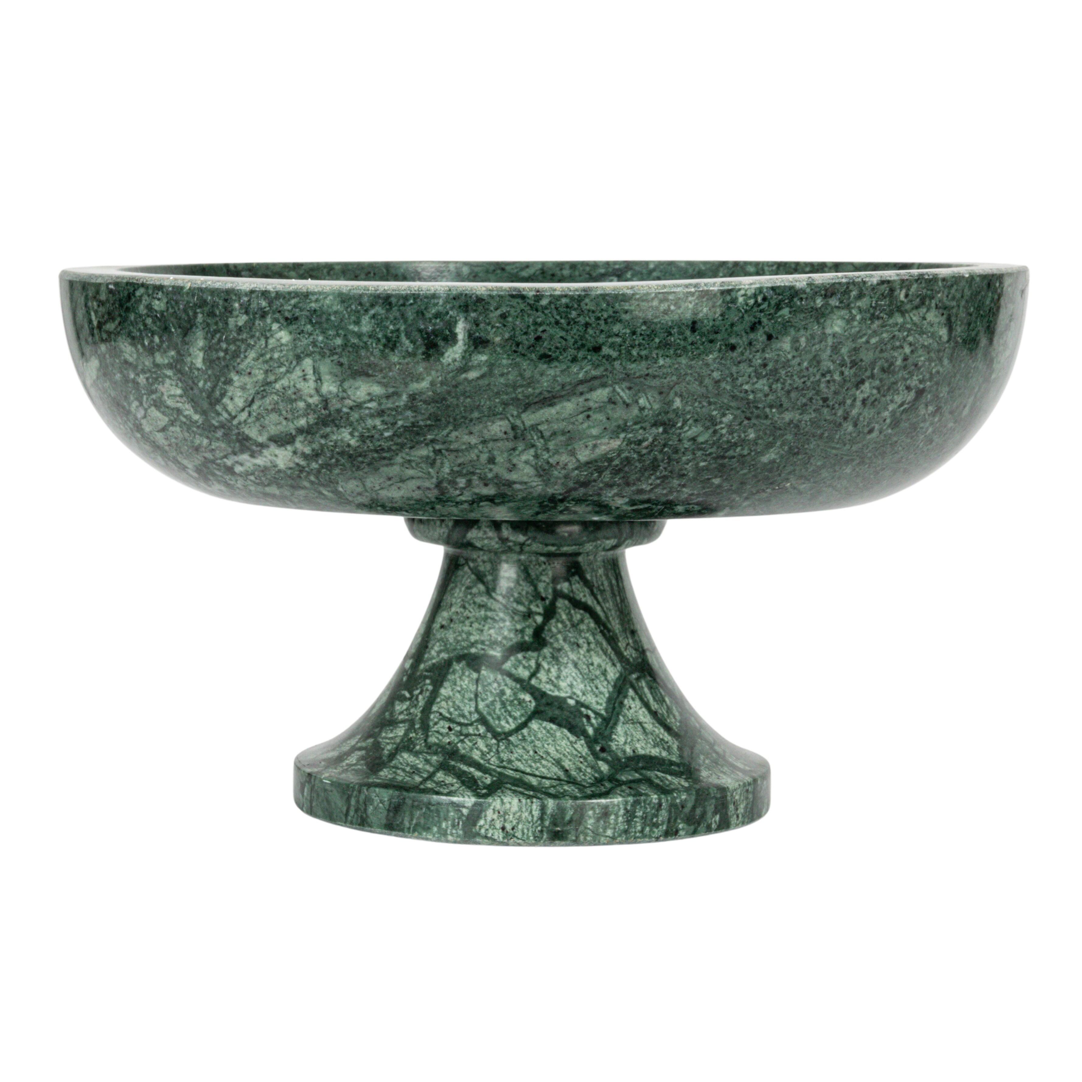 Storied Home Marble Footed Pedestal Bowl, , large