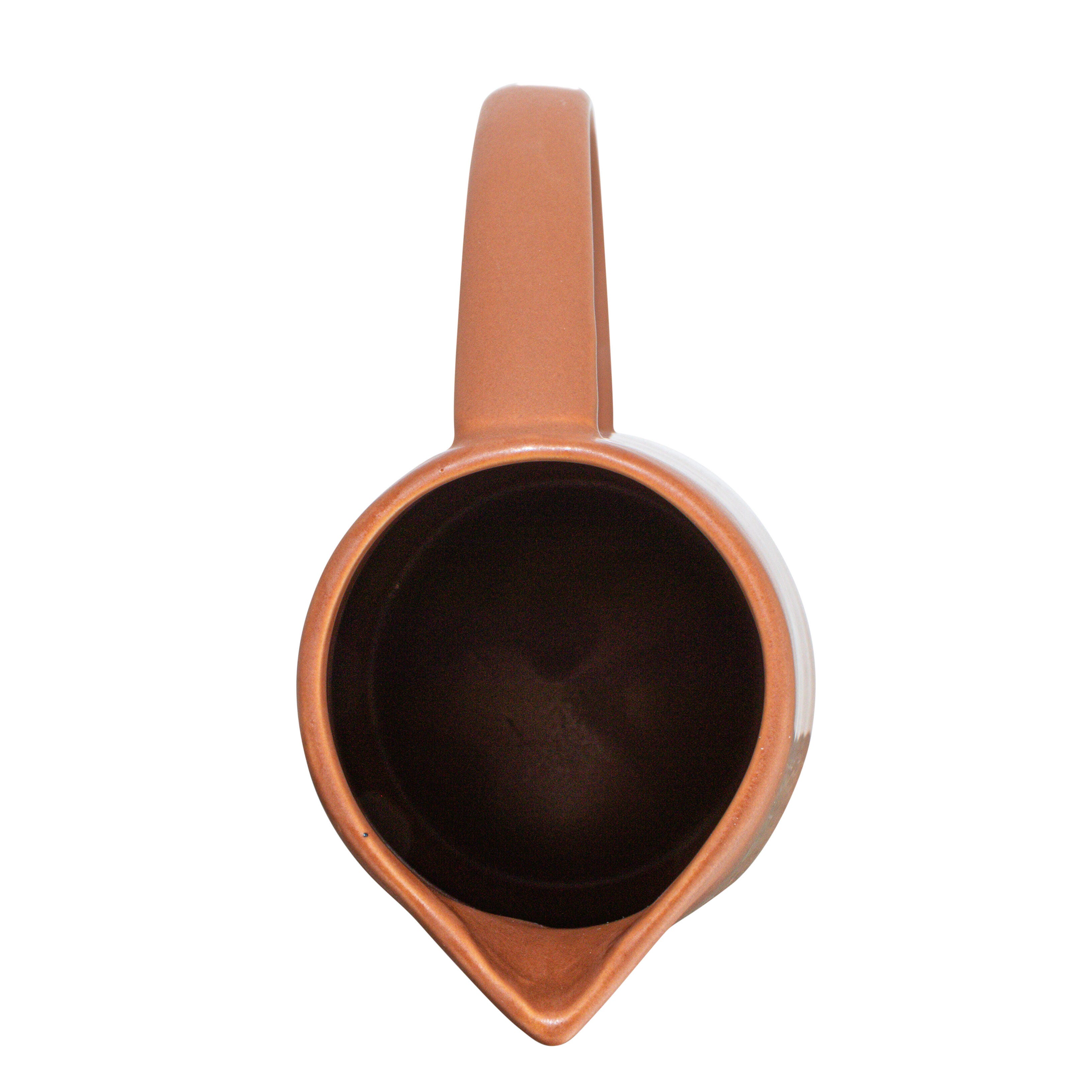 Storied Home Modern Stoneware Pitcher, Terracotta, large