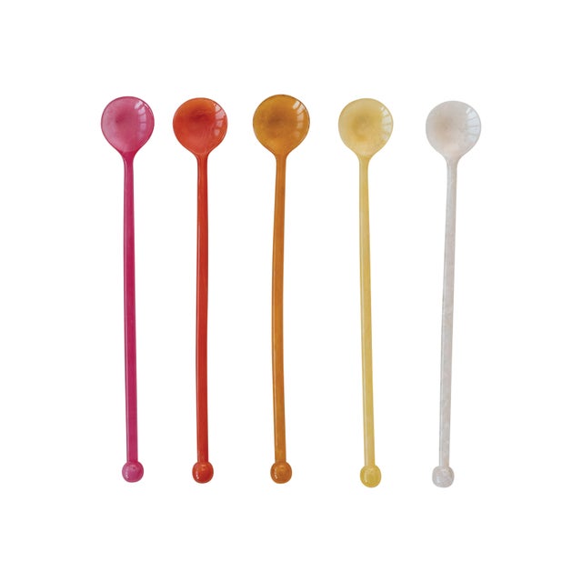 Storied Home Cocktail Spoons (Set of 5)