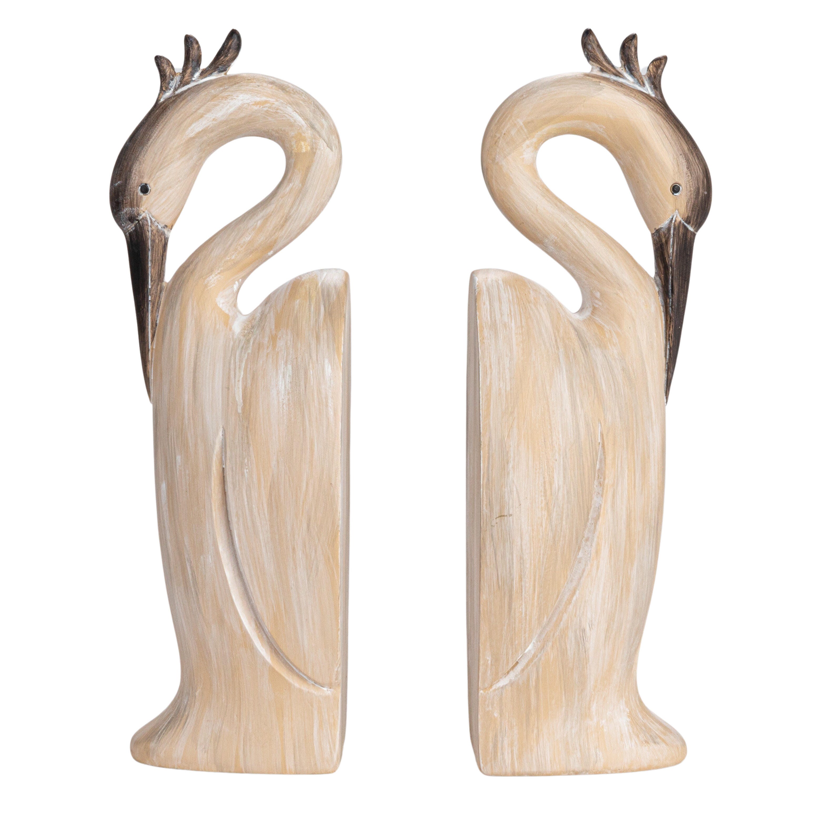 Storied Home Resin Heron Bookends, , large