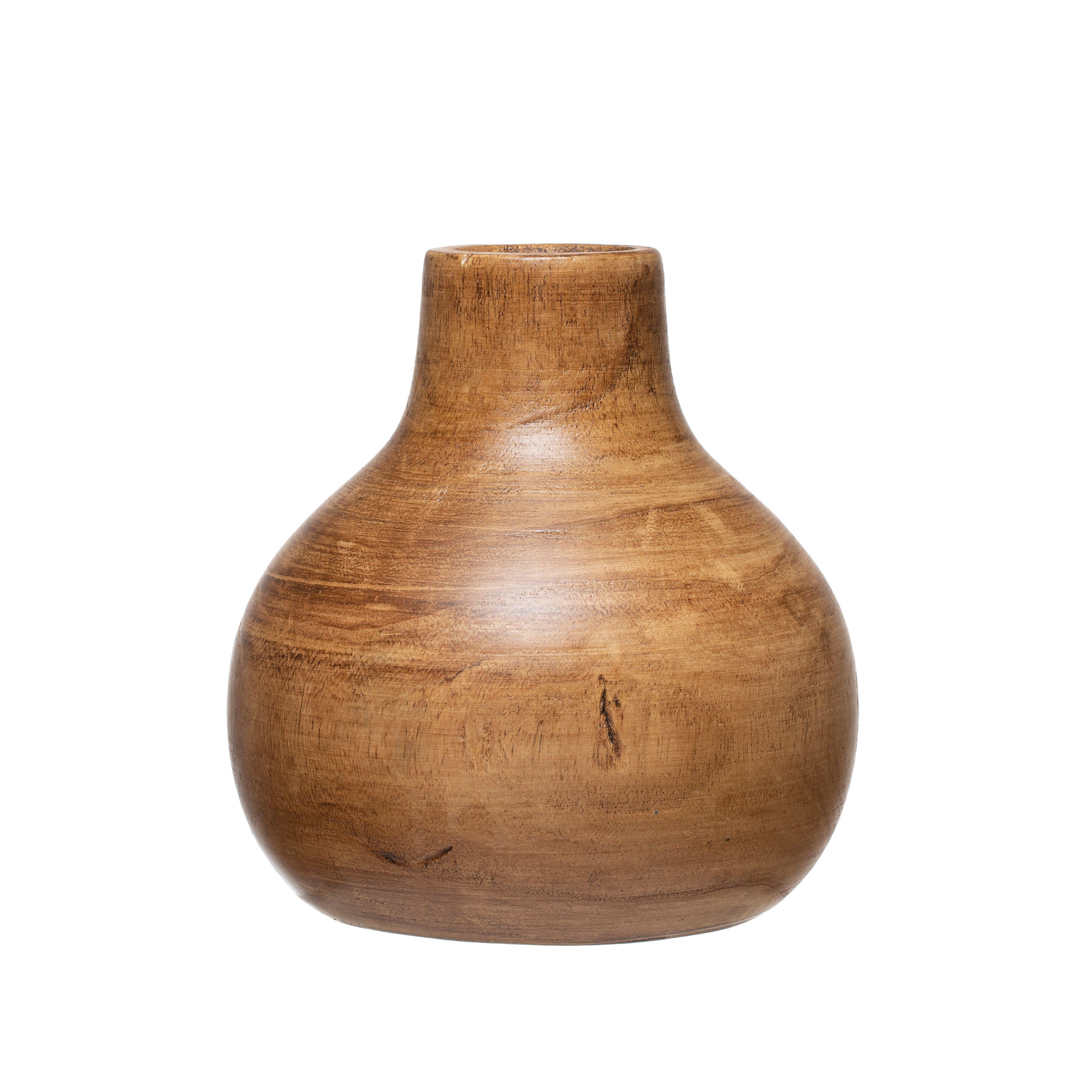 Storied Home Decorative Paulownia Pedestal Vase, , large