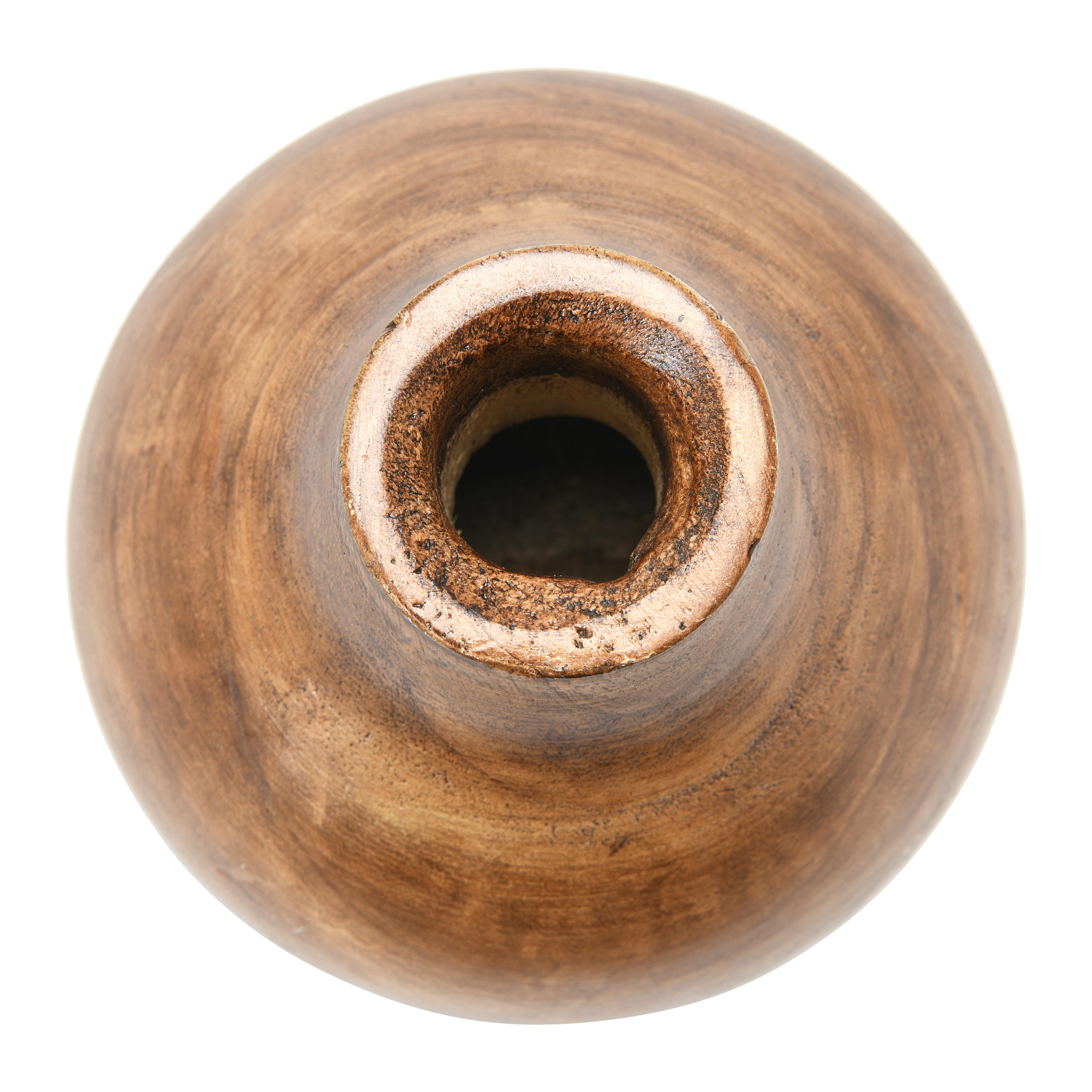 Storied Home Decorative Paulownia Pedestal Vase, , large