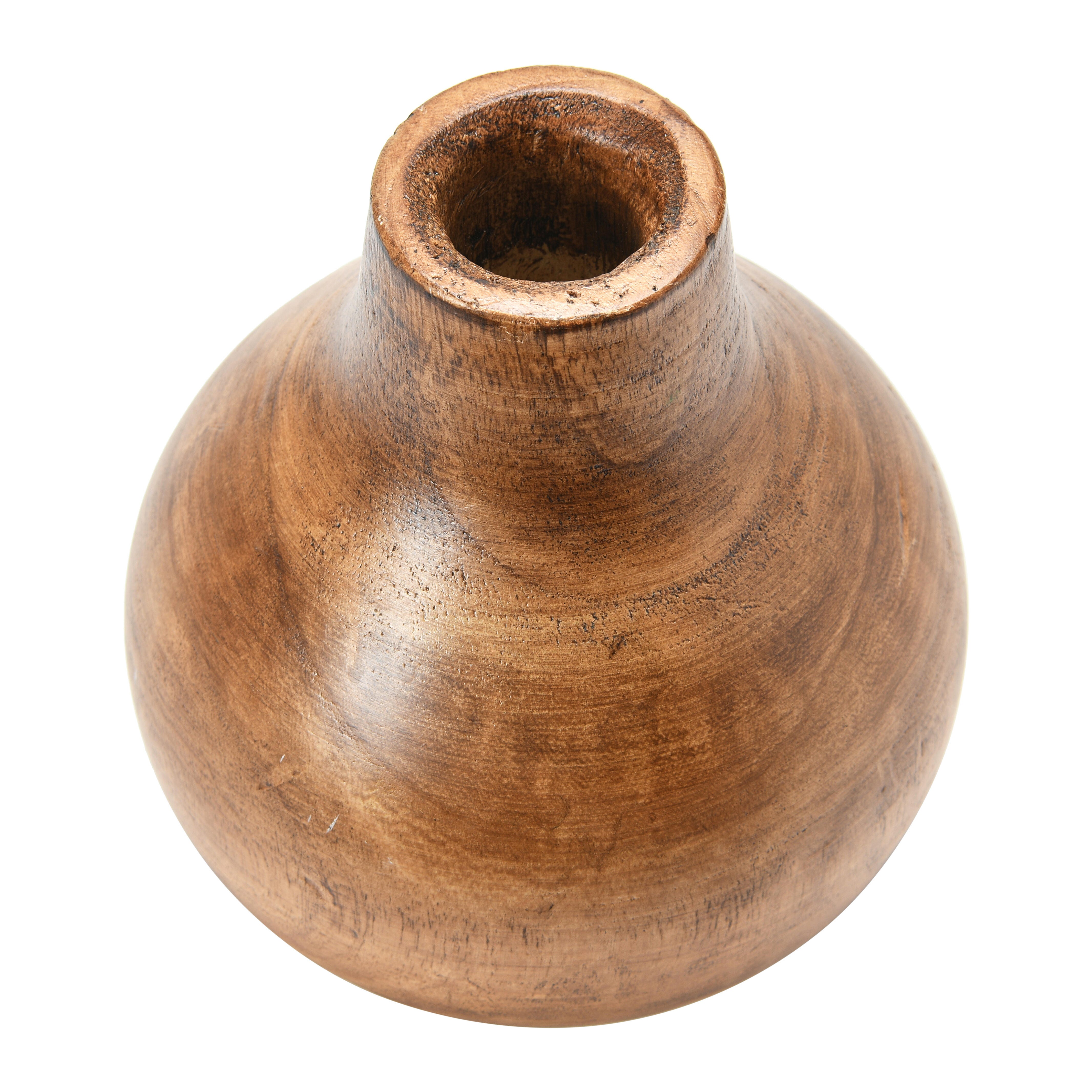Storied Home Decorative Paulownia Pedestal Vase, , large