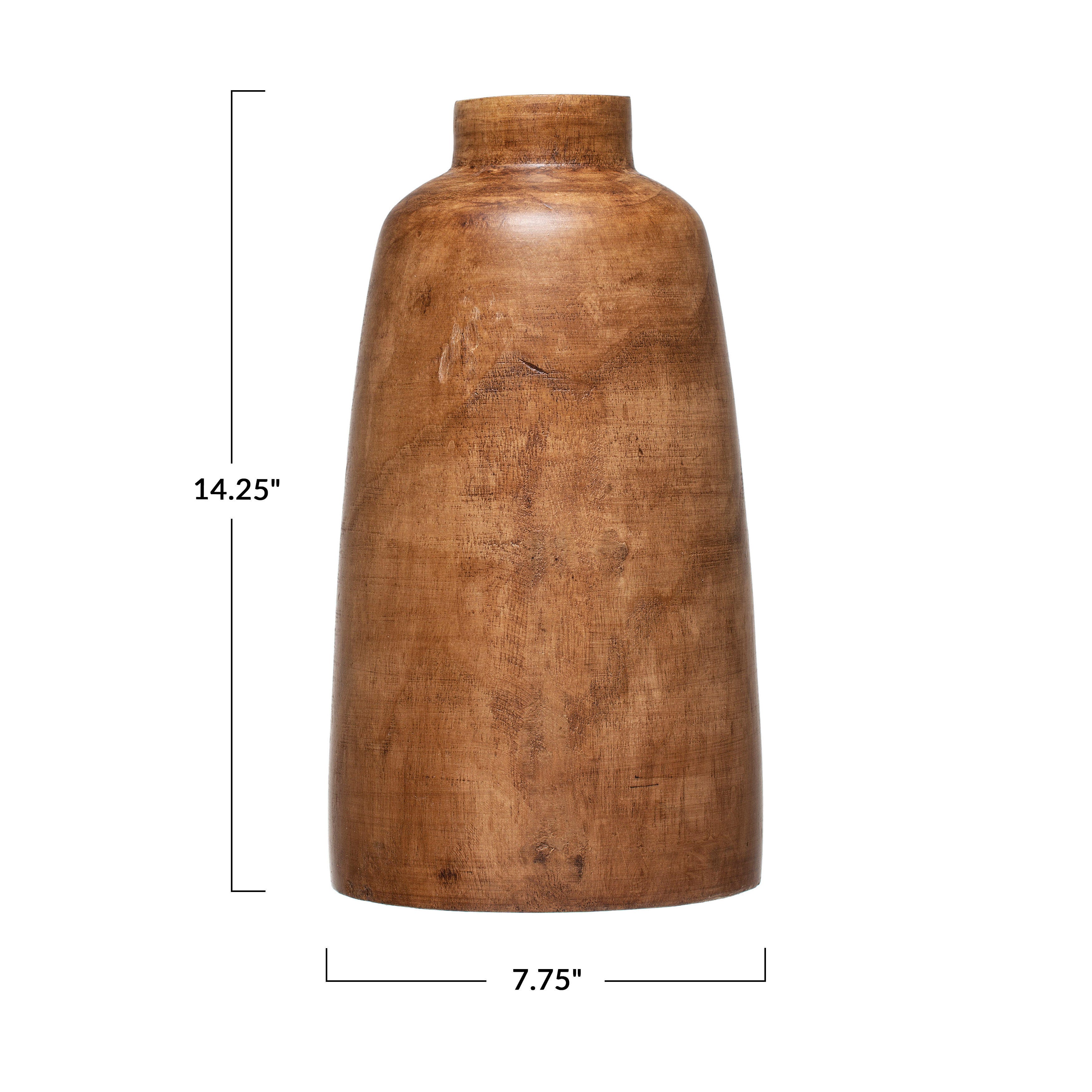 Storied Home Decorative Paulownia Tall Vase, , large