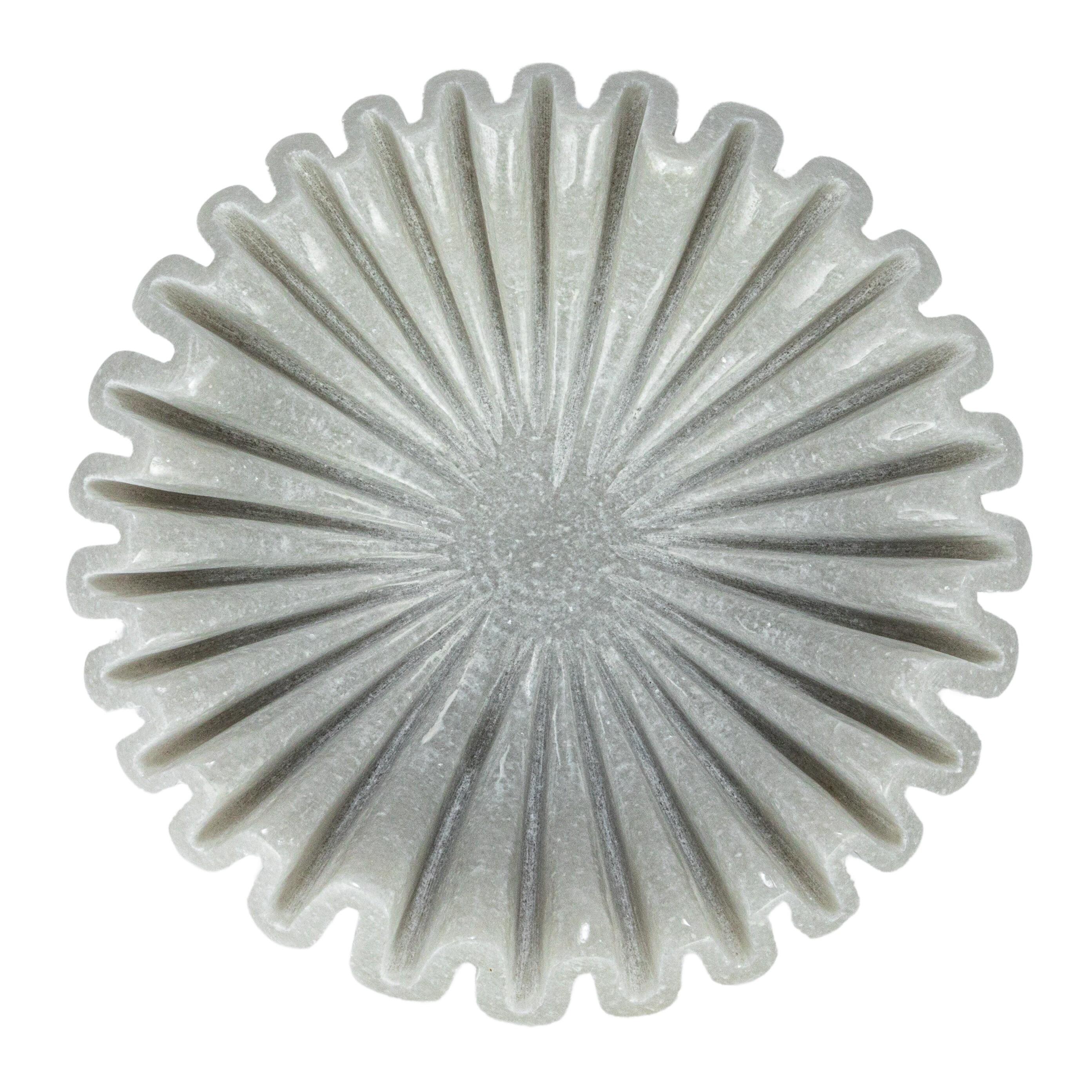 Storied Home Round Decorative Dish, White, large