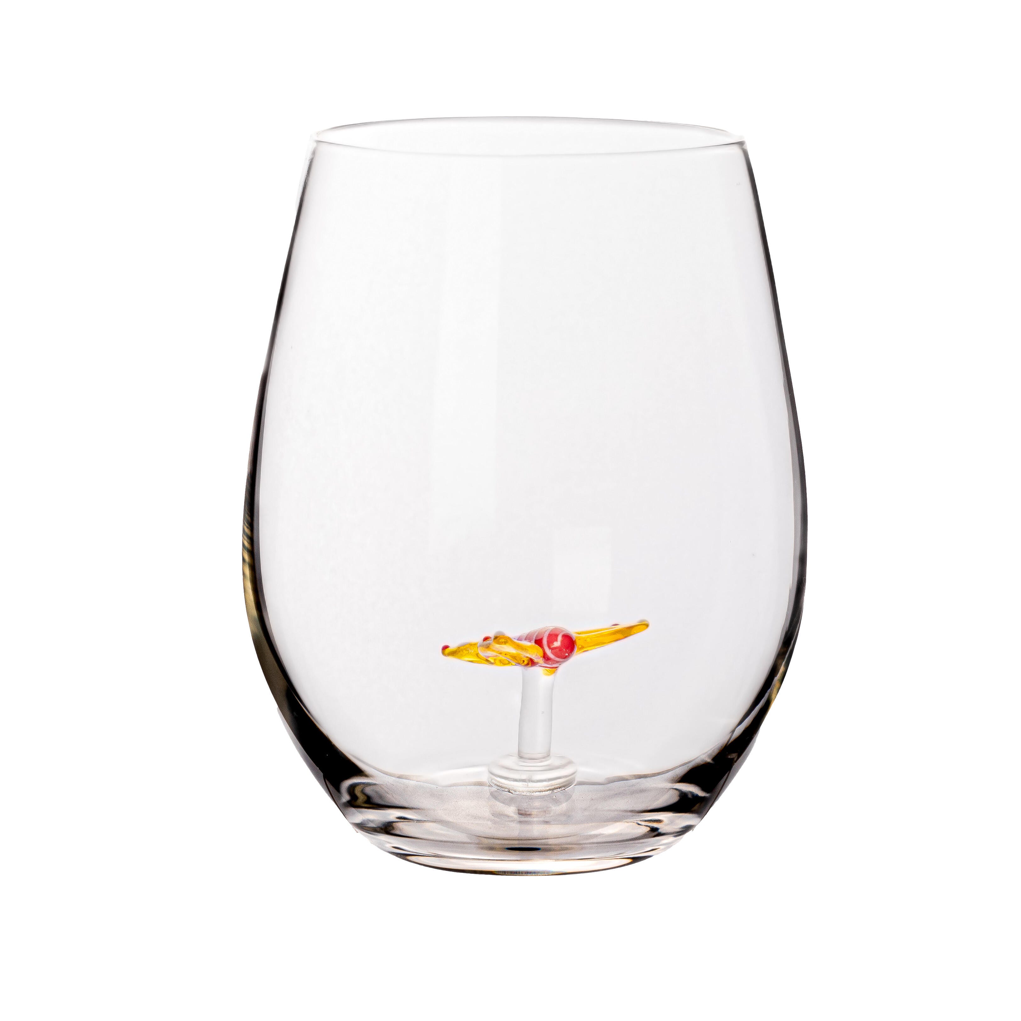 Storied Home Round Stemless Wine Glass Set of 10, , large