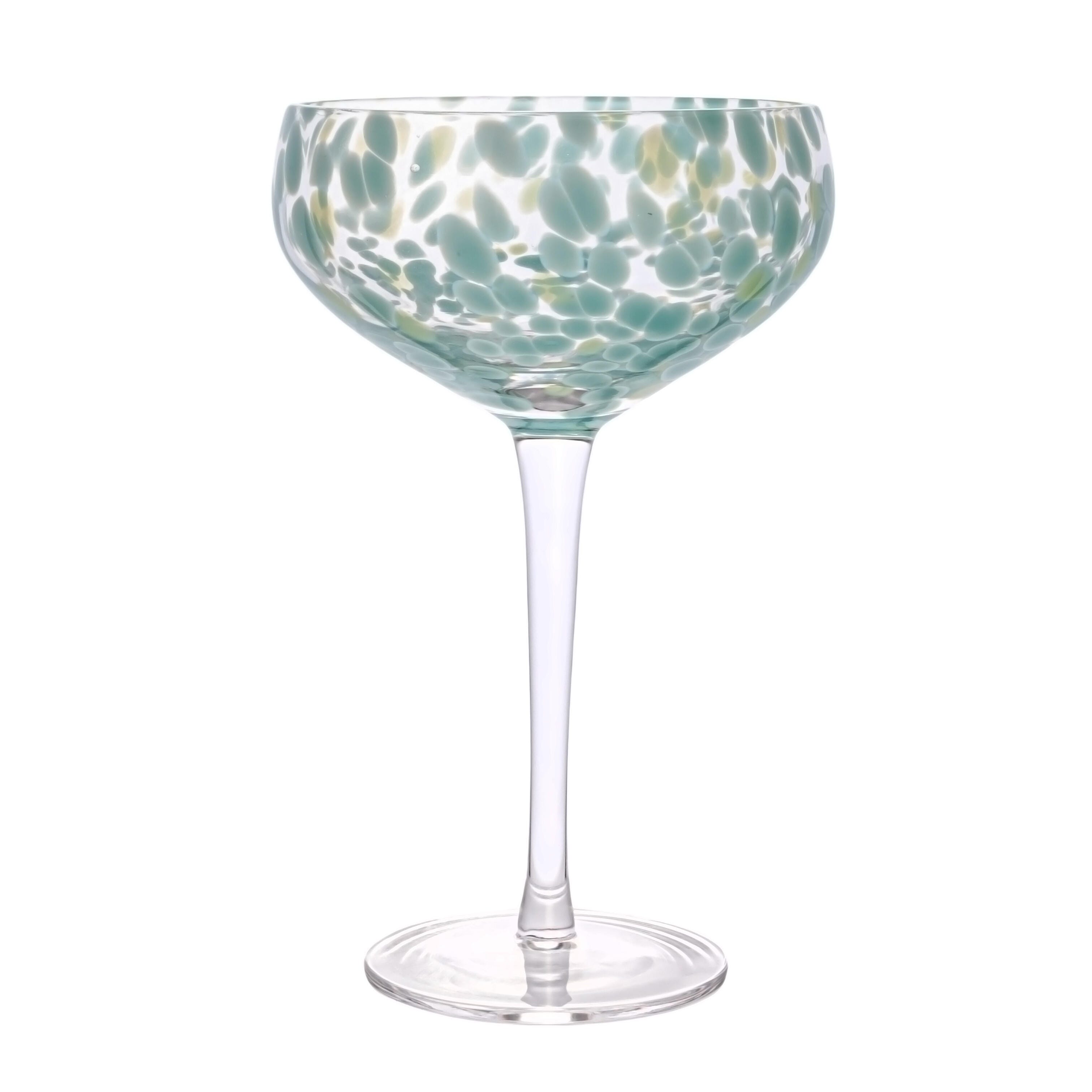 Storied Home Round Stemmed Champagne Coupe Glass Set of 4, , large