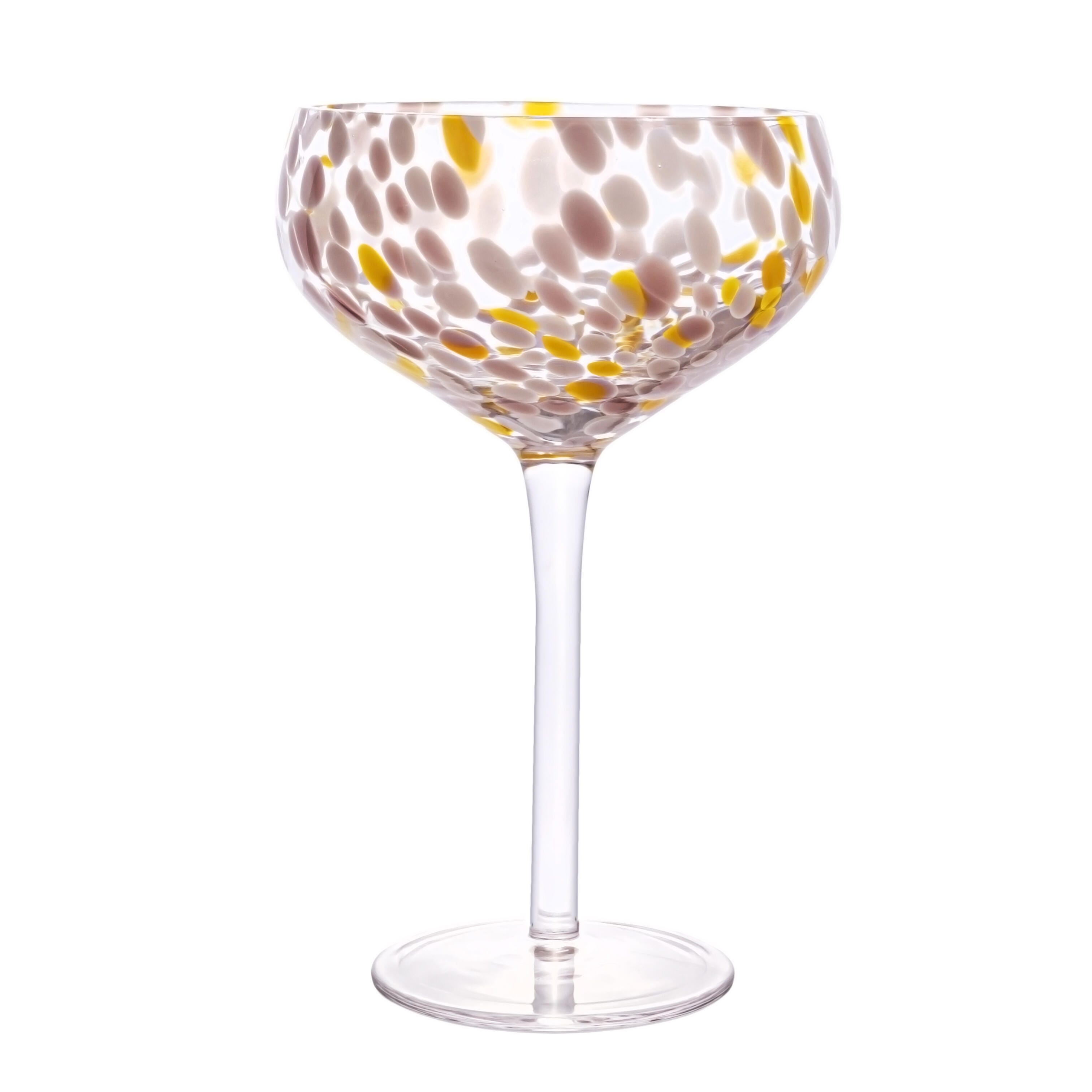 Storied Home Round Stemmed Champagne Coupe Glass Set of 4, , large