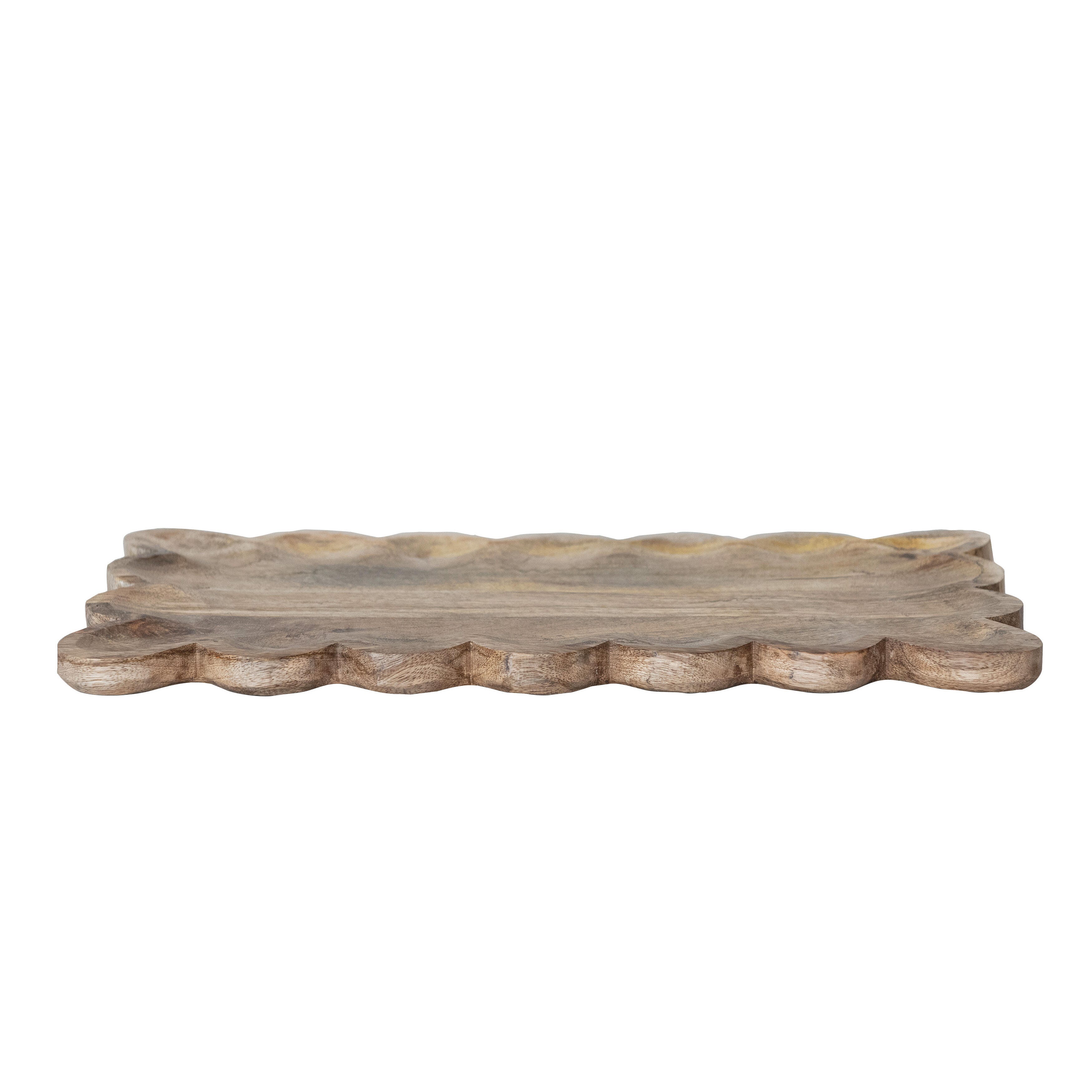 Storied Home Rustic Scalloped Tray, , large