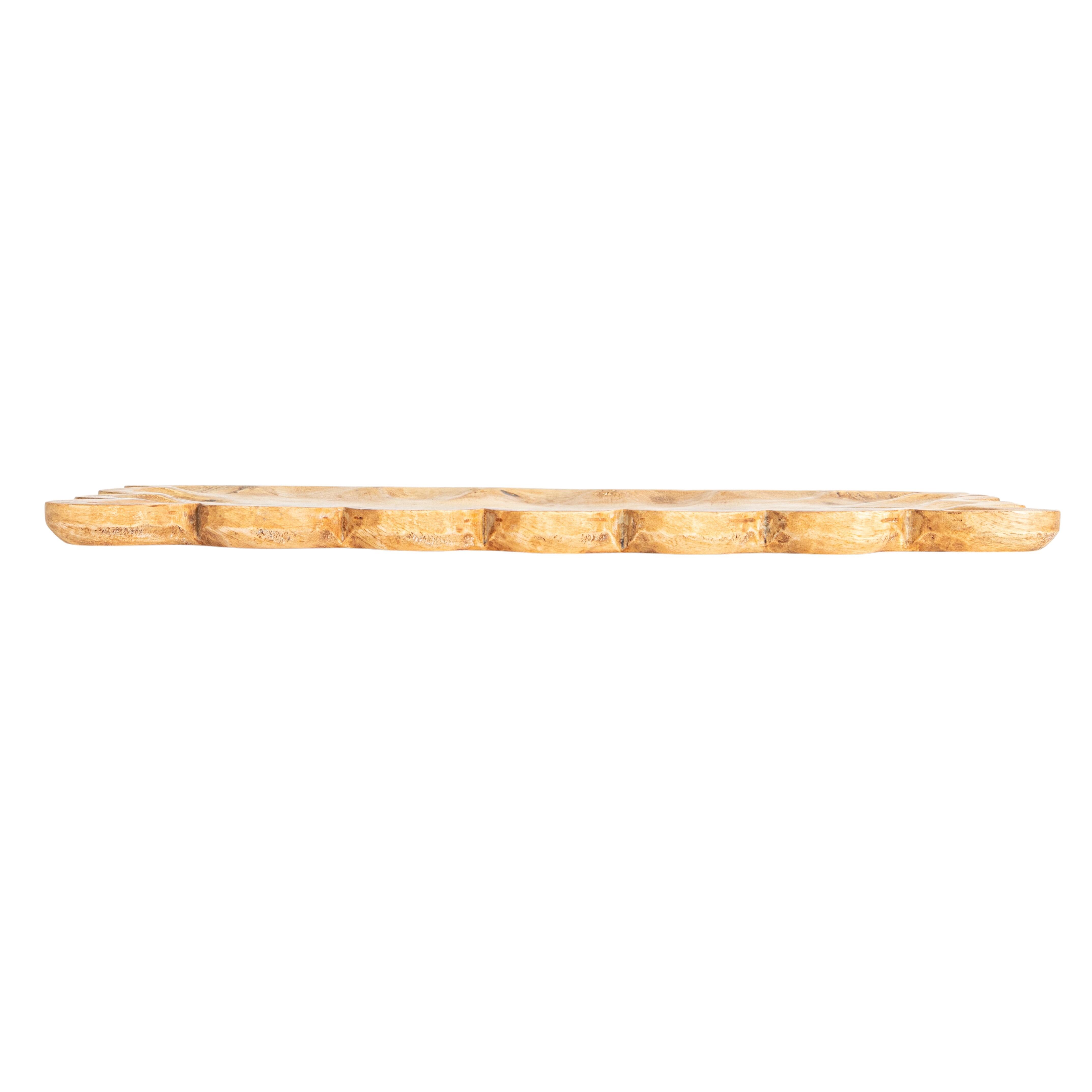 Storied Home Rustic Scalloped Tray, , large